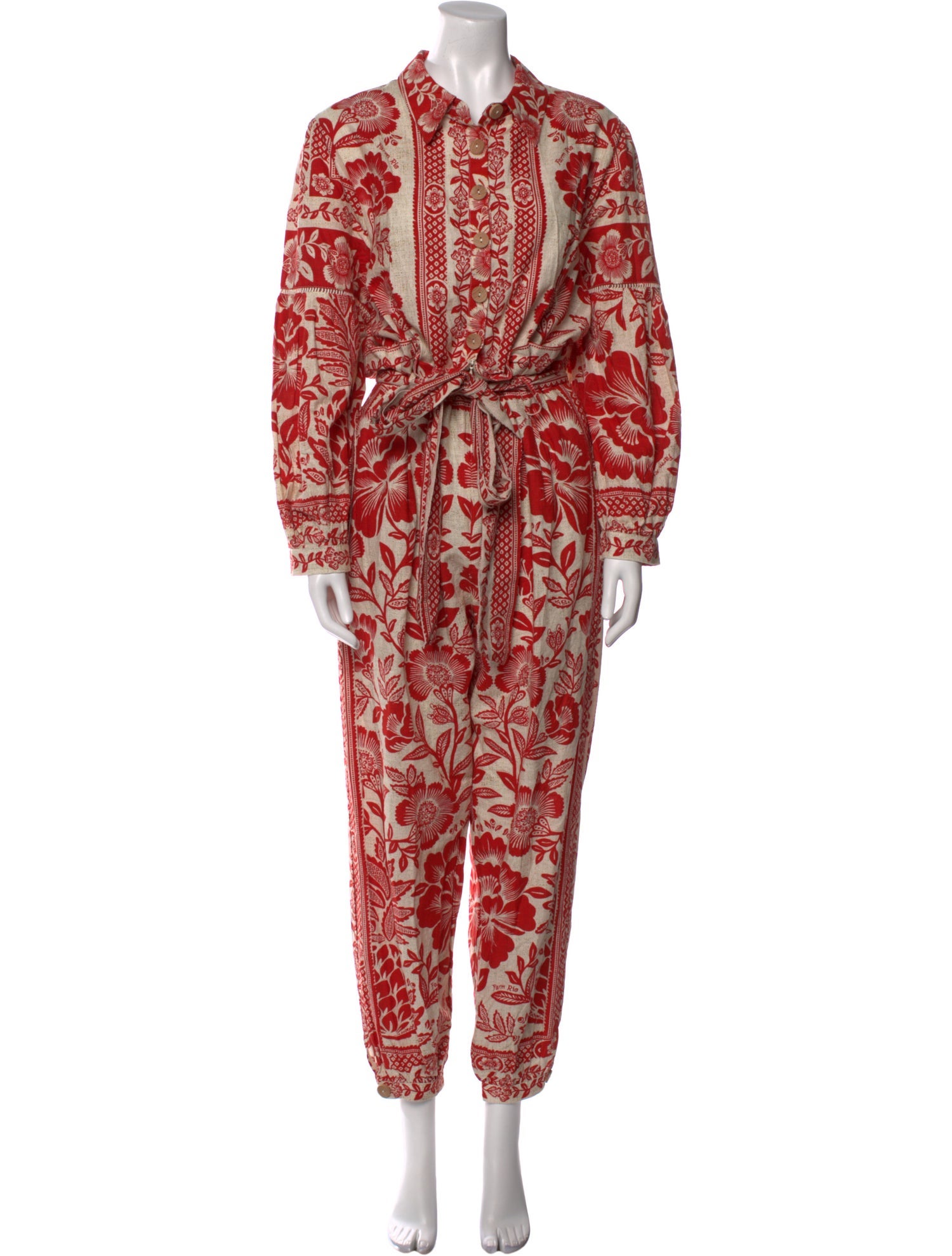 Farm Rio Floral Print Jumpsuit