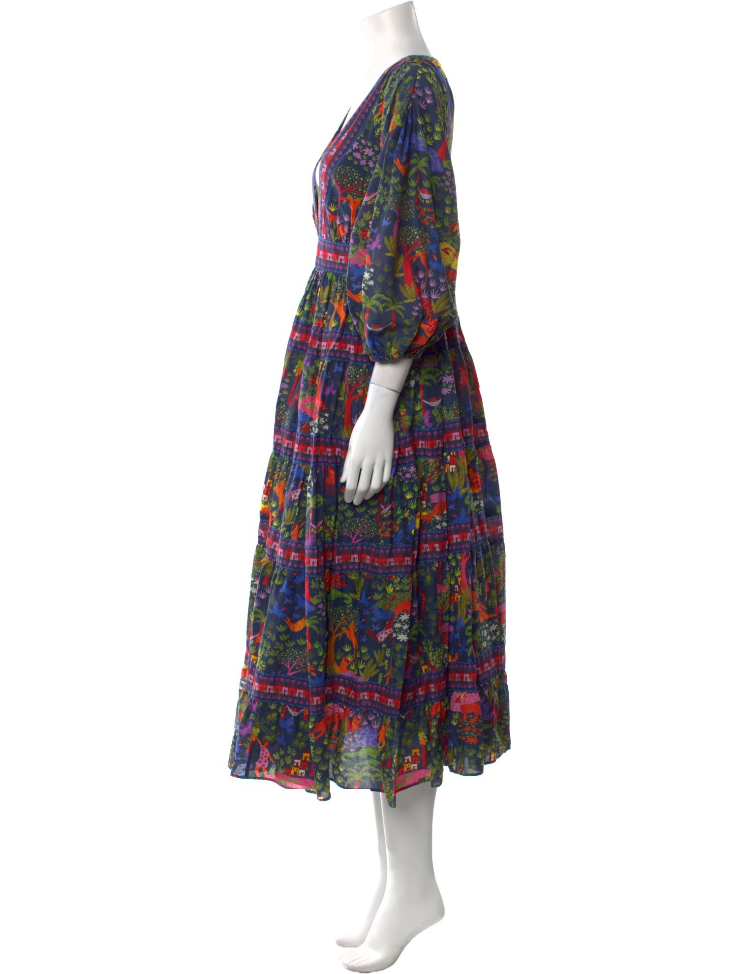 Farm Rio Printed Long Dress
