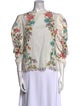 Farm Rio Floral Print Scoop Neck Blouse