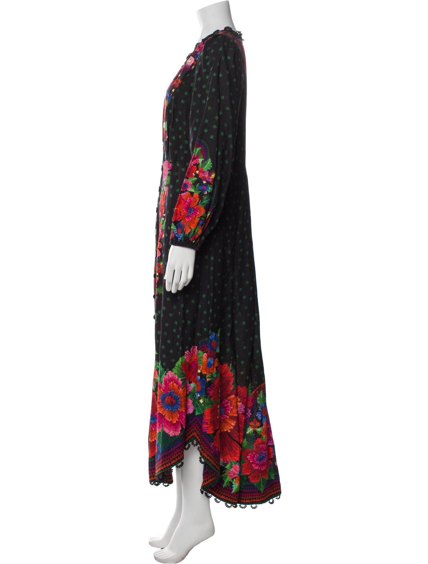 Farm Rio Floral Print Long Dress