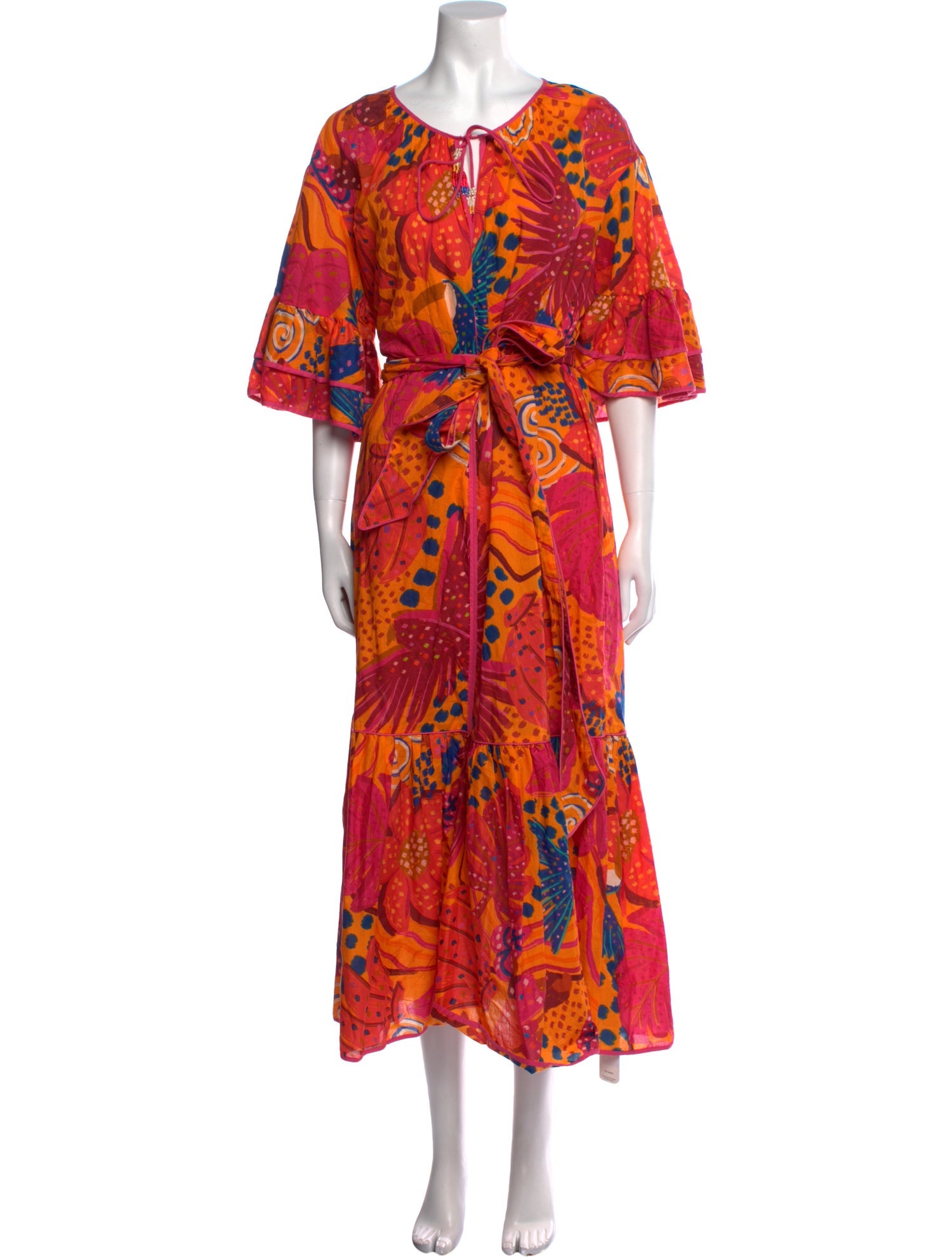 Farm Rio Floral Print Long Dress