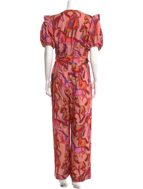 Farm Rio Printed V-Neck Jumpsuit