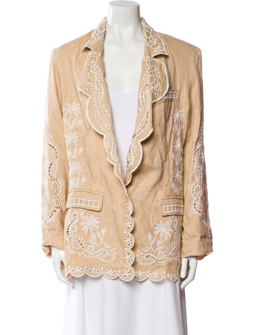 Farm Rio Linen Paisley Print Evening Jacket