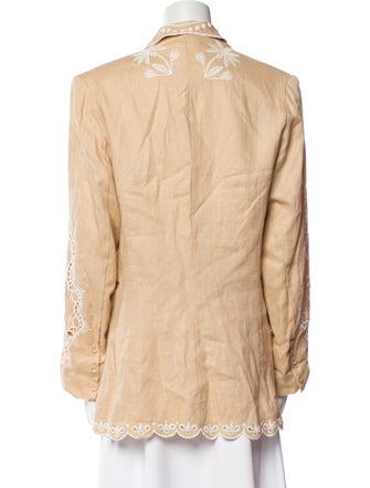 Farm Rio Linen Paisley Print Evening Jacket