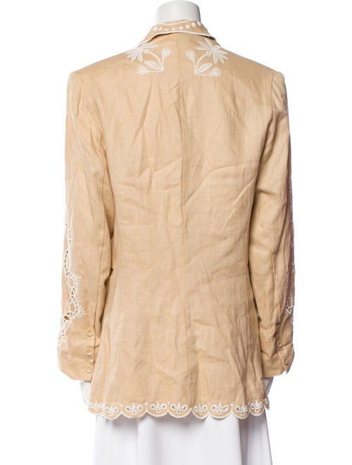 Farm Rio Linen Paisley Print Evening Jacket