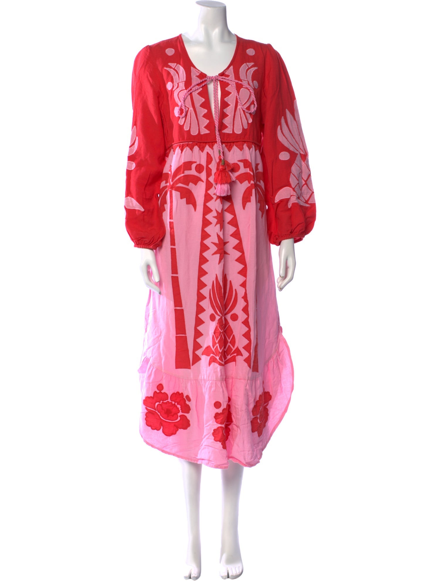 Farm Rio Floral Print Long Dress