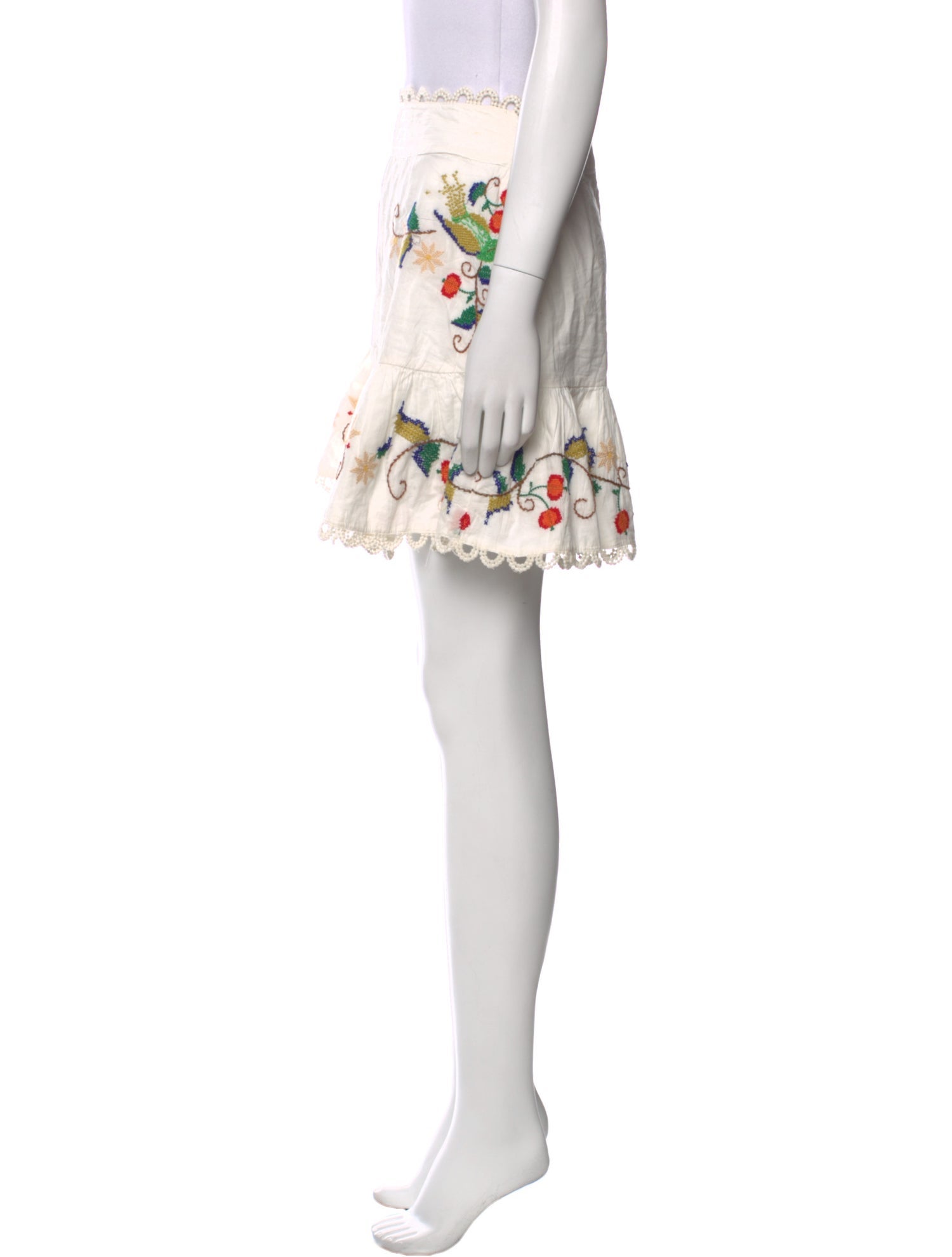 Farm Rio Floral Print Mini Skirt