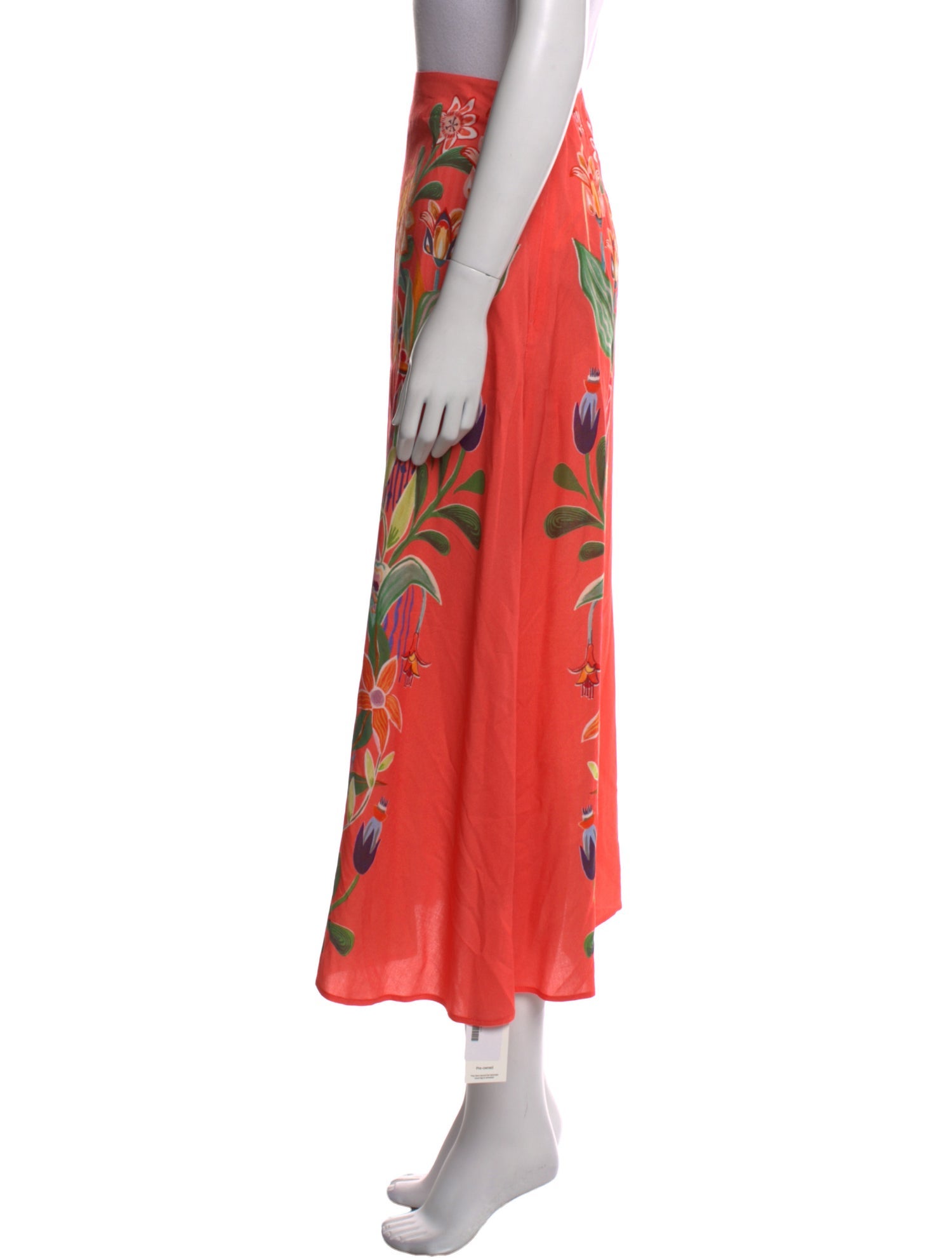 Farm Rio Floral Print Midi Length Skirt