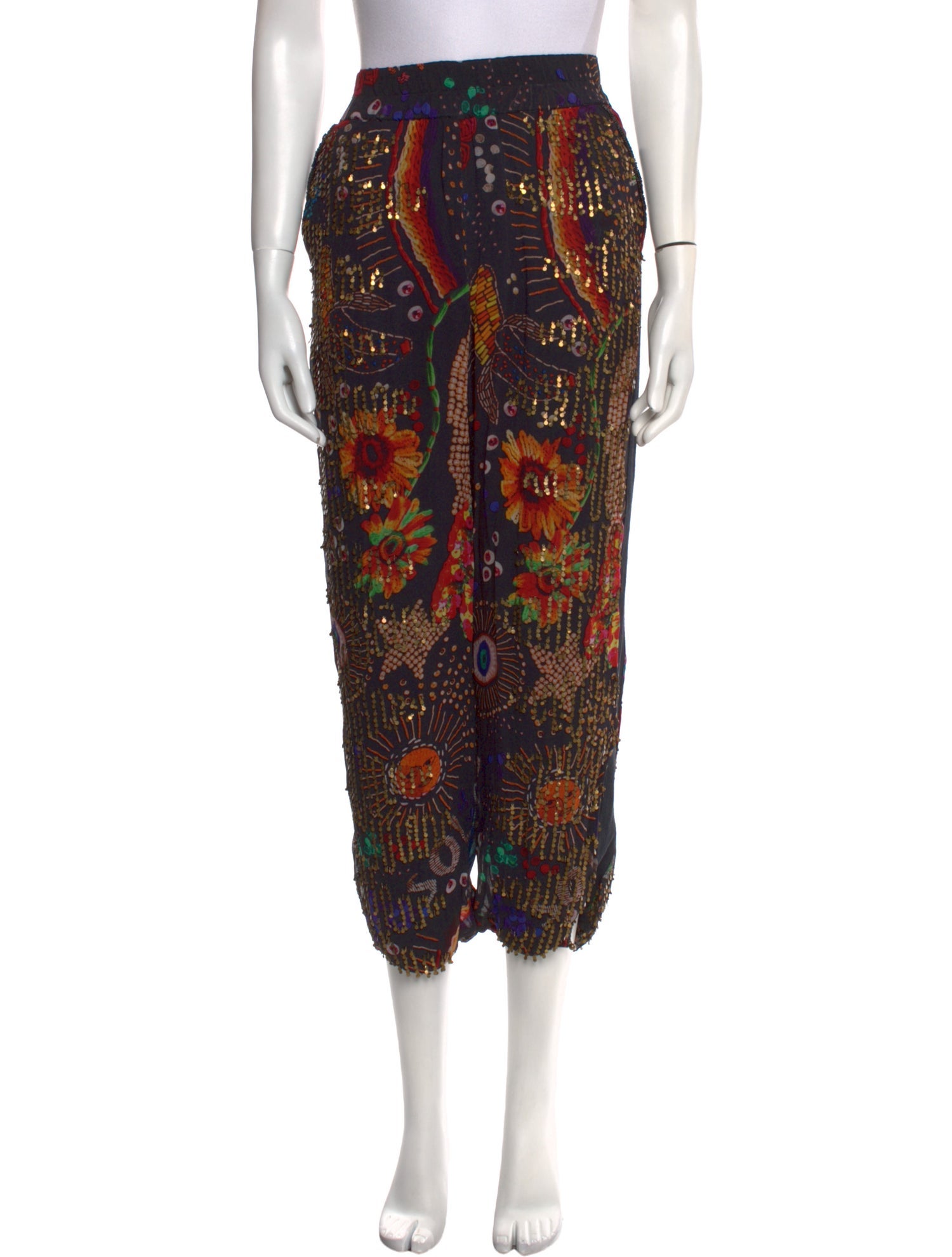 Farm Rio Floral Print Straight Leg Pants