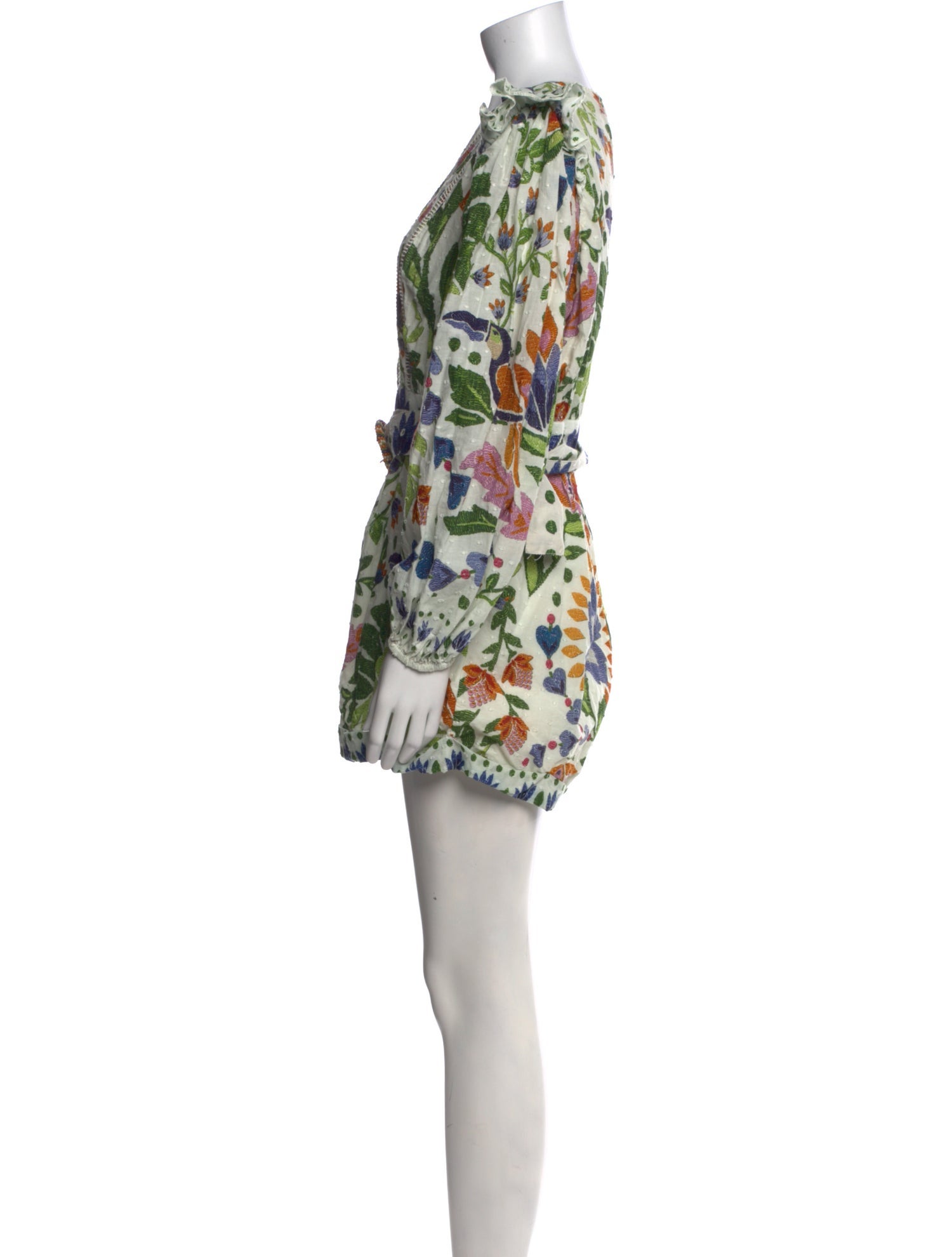 Farm Rio Floral Print V-Neck Romper