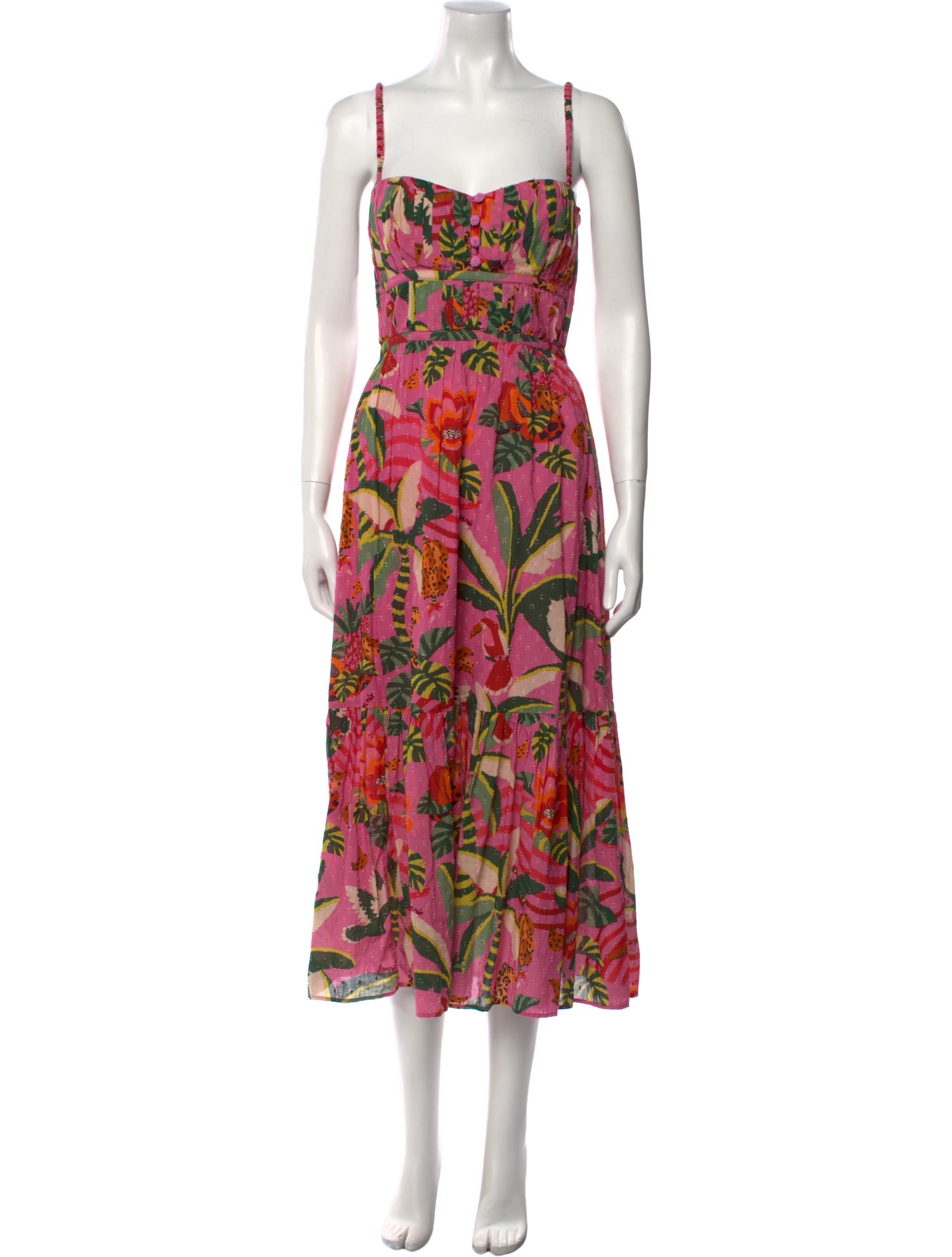 Farm Rio Floral Print Long Dress