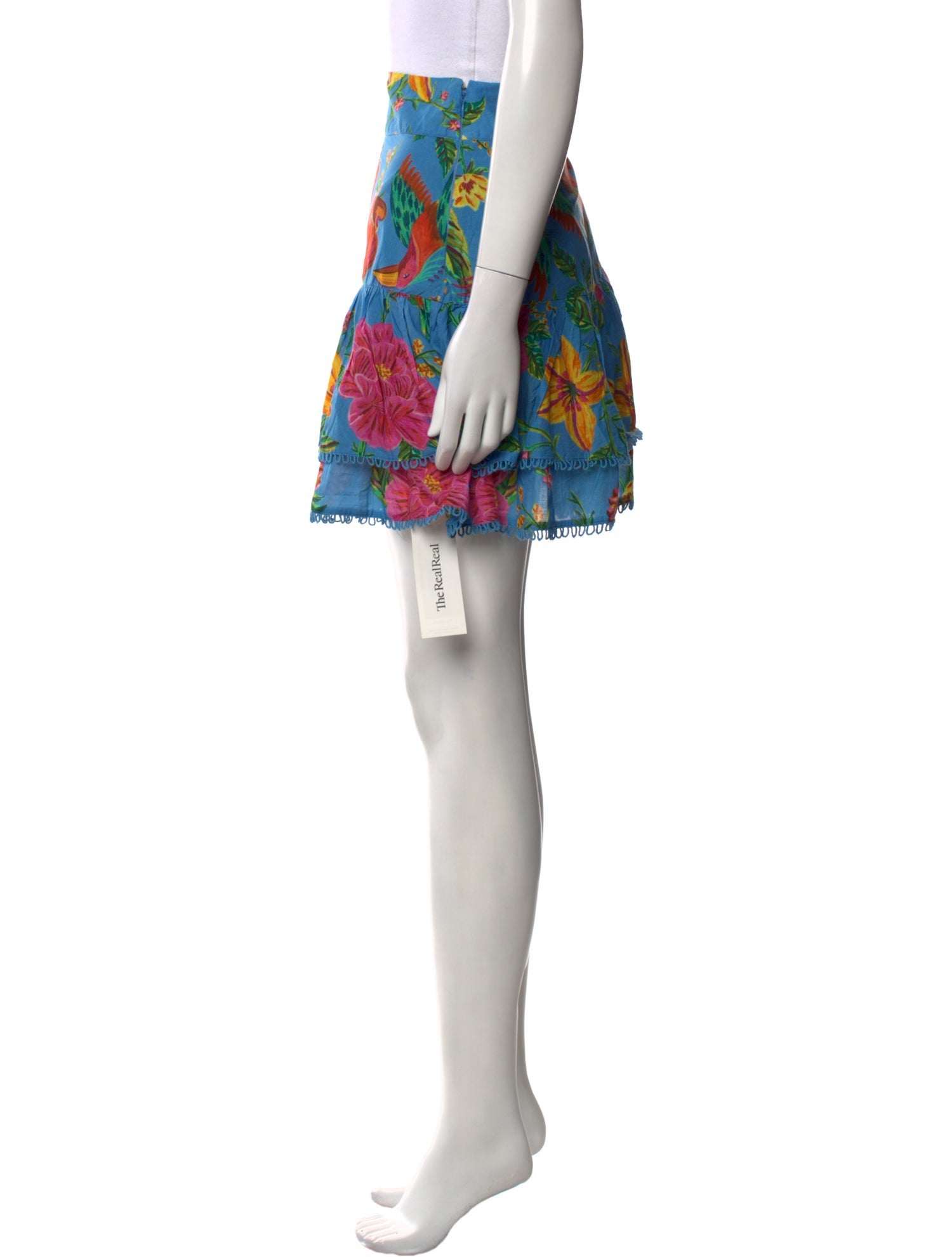 Farm Rio Floral Print Mini Skirt