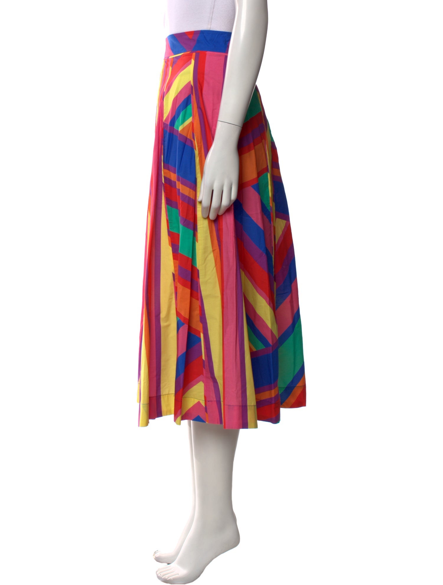 Farm Rio Striped Midi Length Skirt