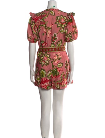 Farm Rio Floral Print V-Neck Romper