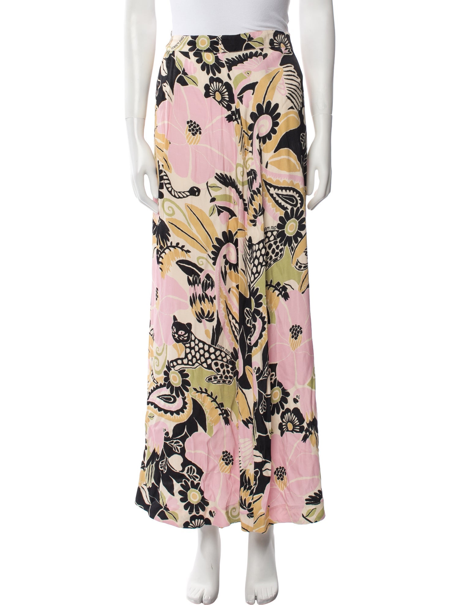 Farm Rio Floral Print Long Skirt
