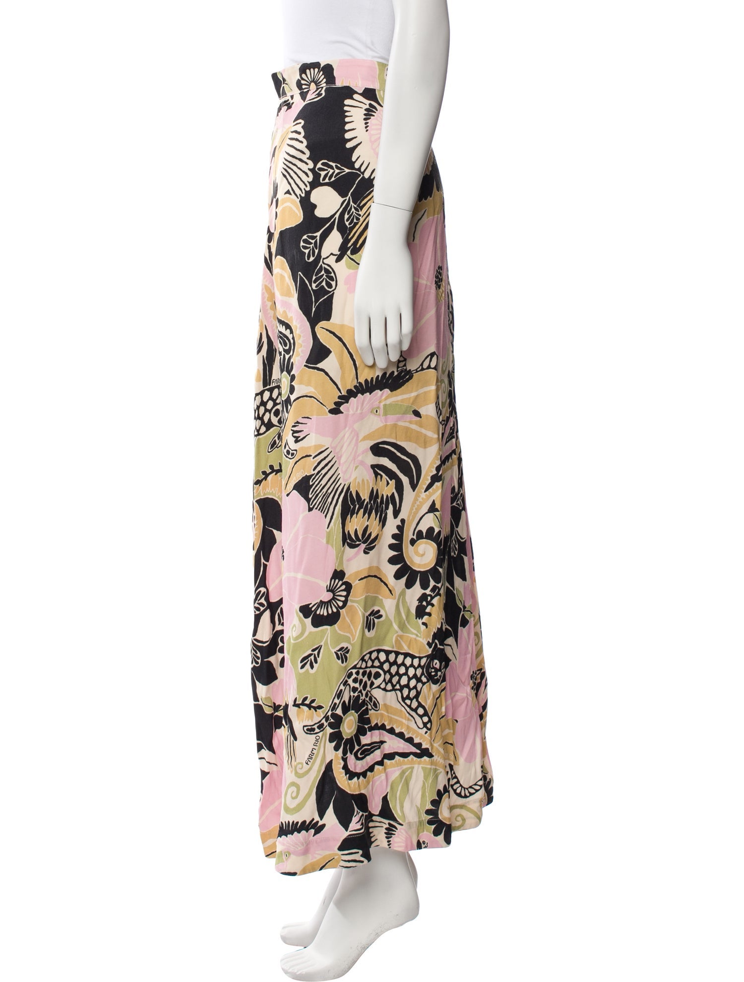 Farm Rio Floral Print Long Skirt