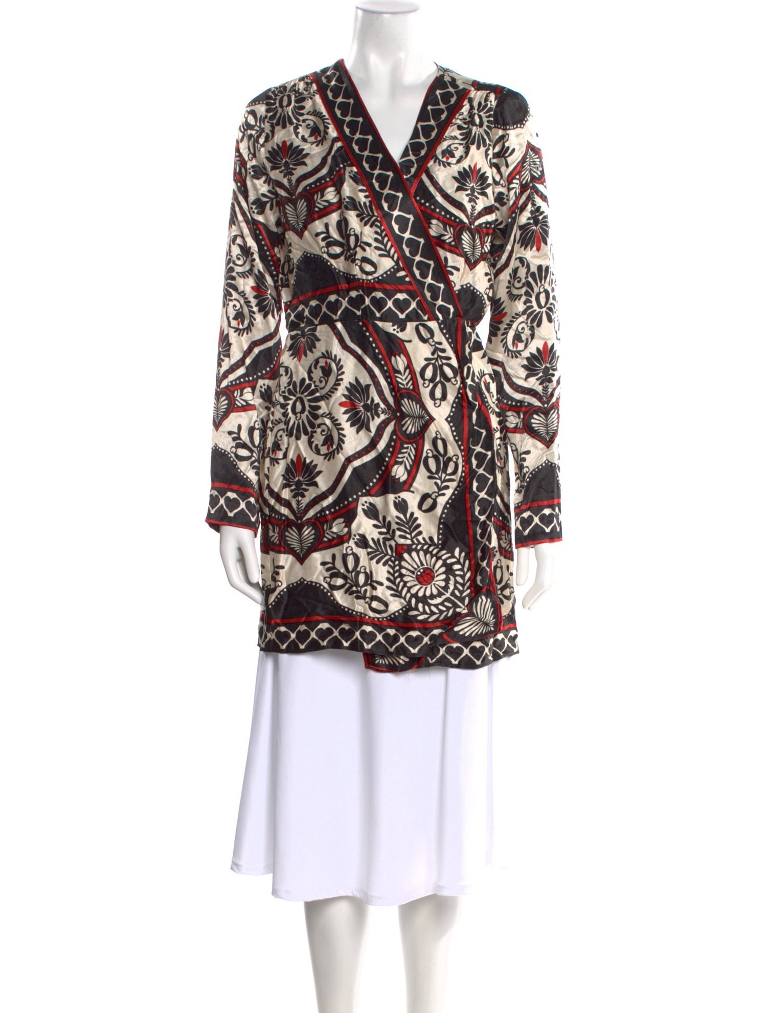 Farm Rio Paisley Print V-Neck Tunic