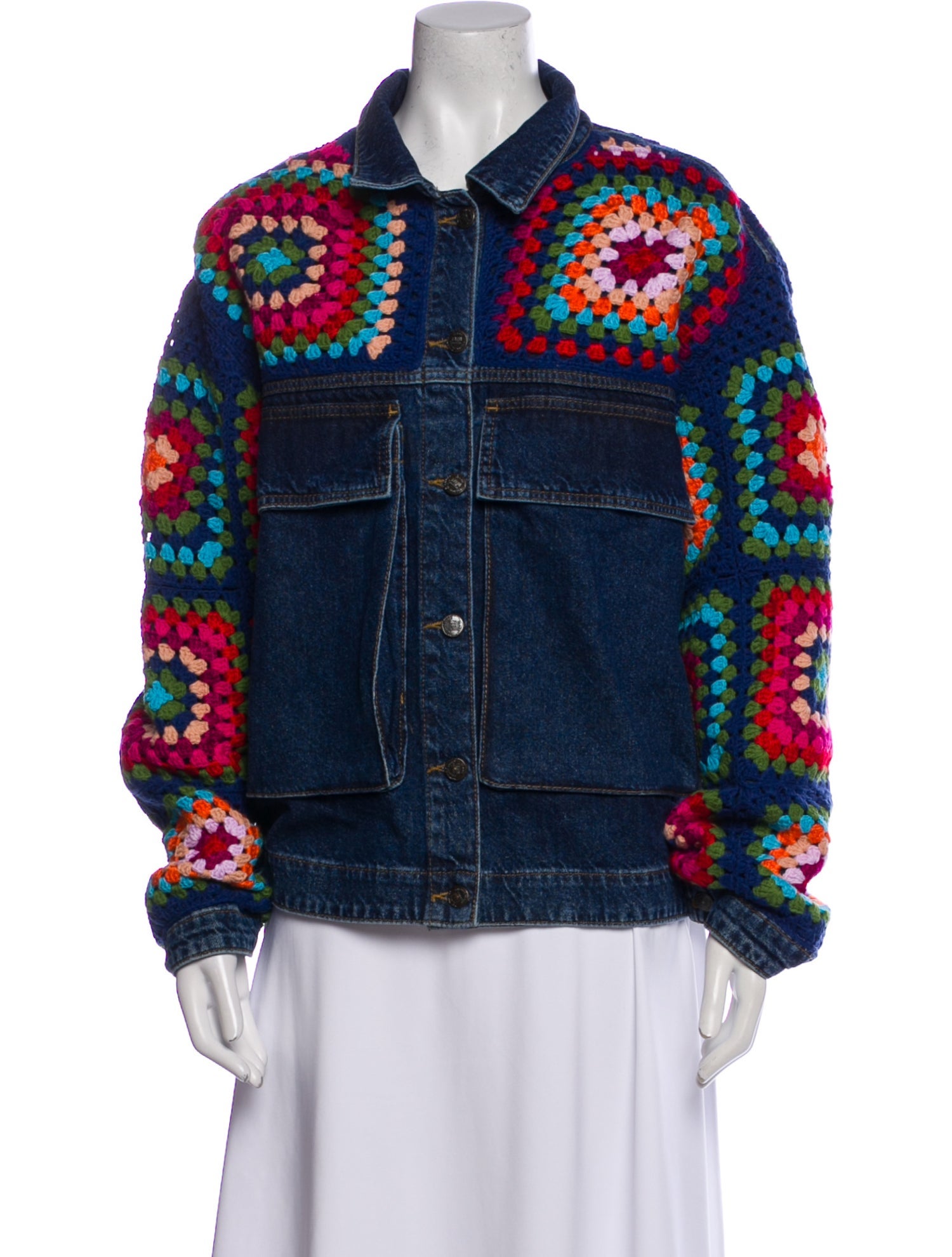 Farm Rio Printed Denim Jacket w/ Tags
