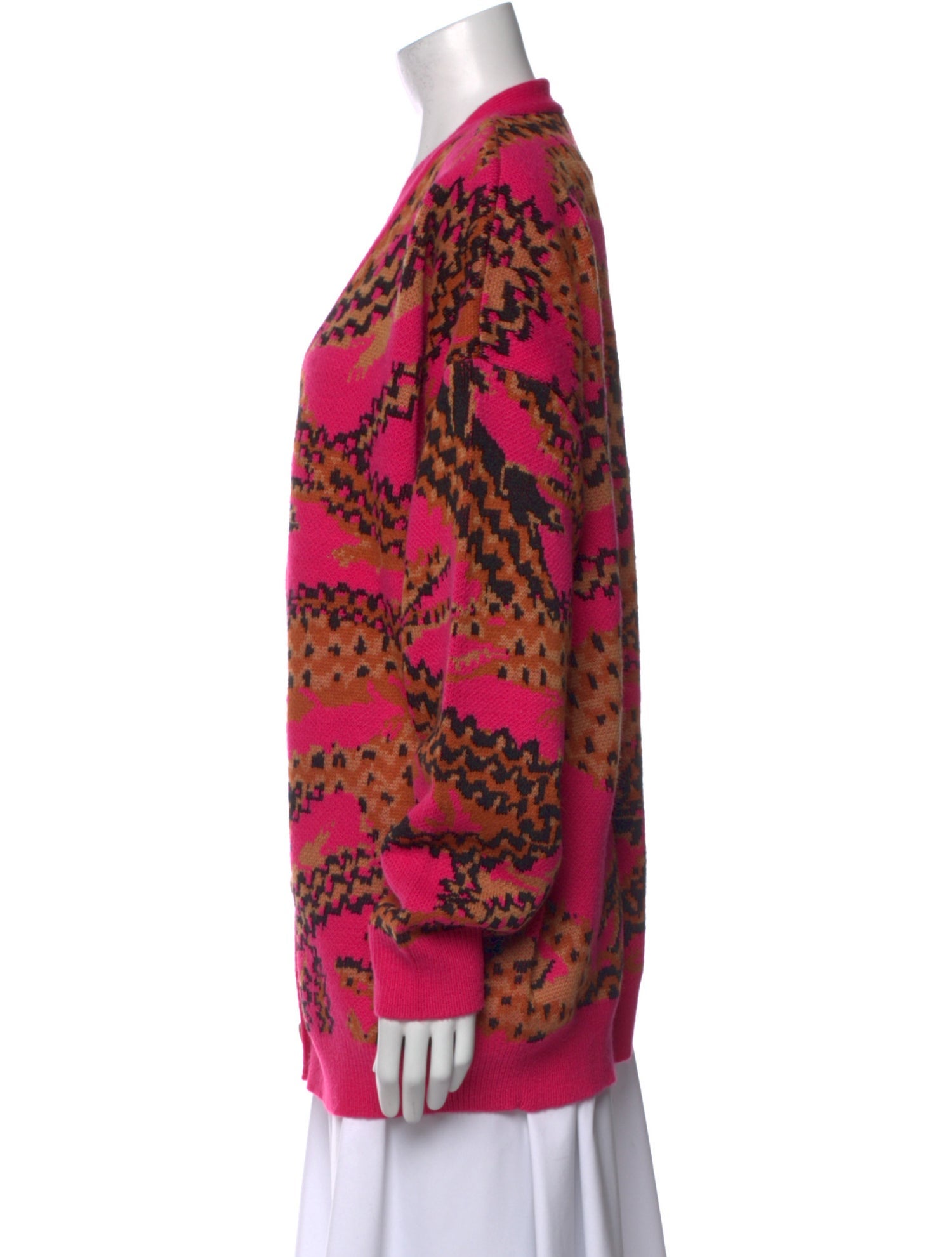 Farm Rio Printed V-Neck Sweater