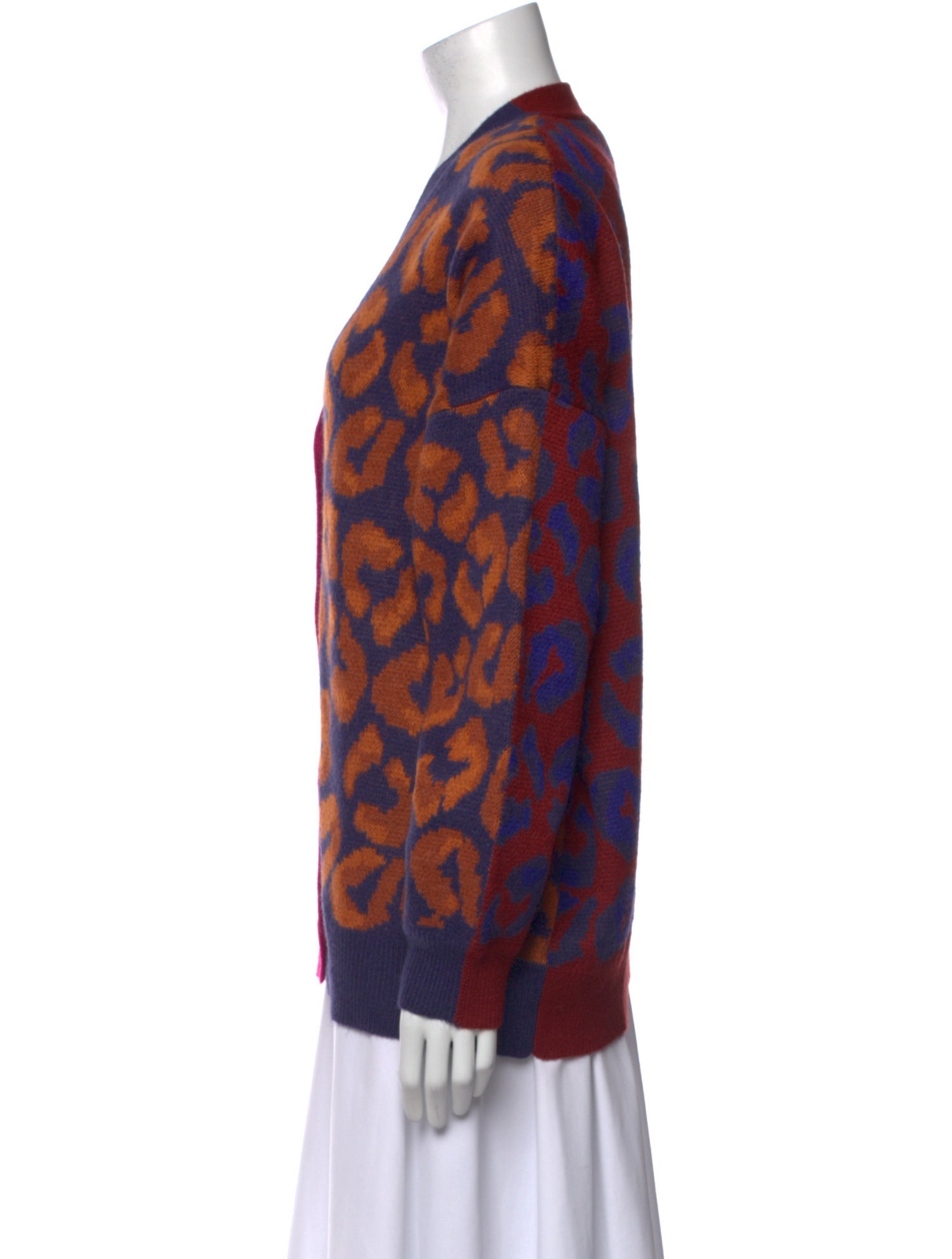 Farm Rio Printed V-Neck Sweater