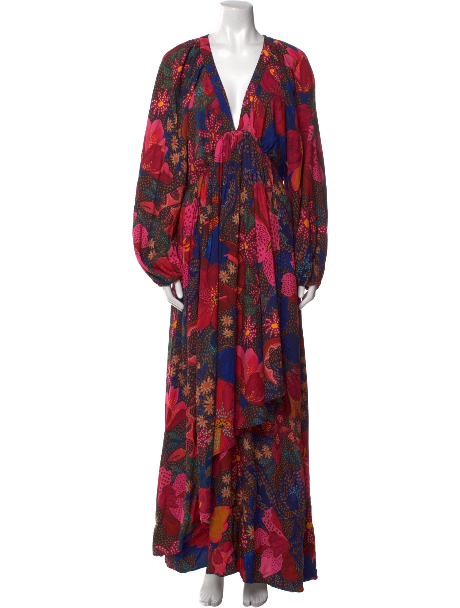 Farm Rio Floral Print Long Dress