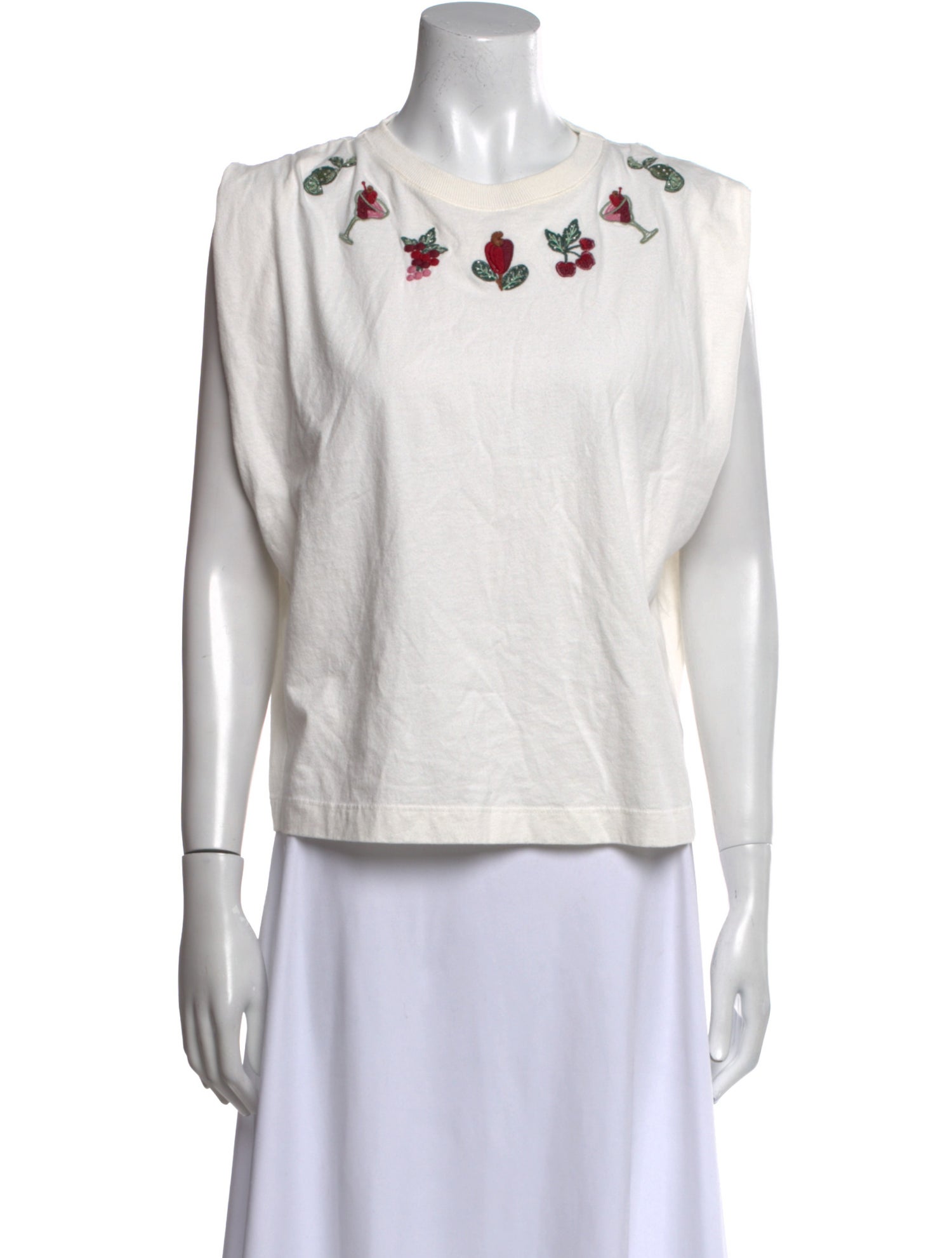 Farm Rio Bateau Neckline Sleeveless Top