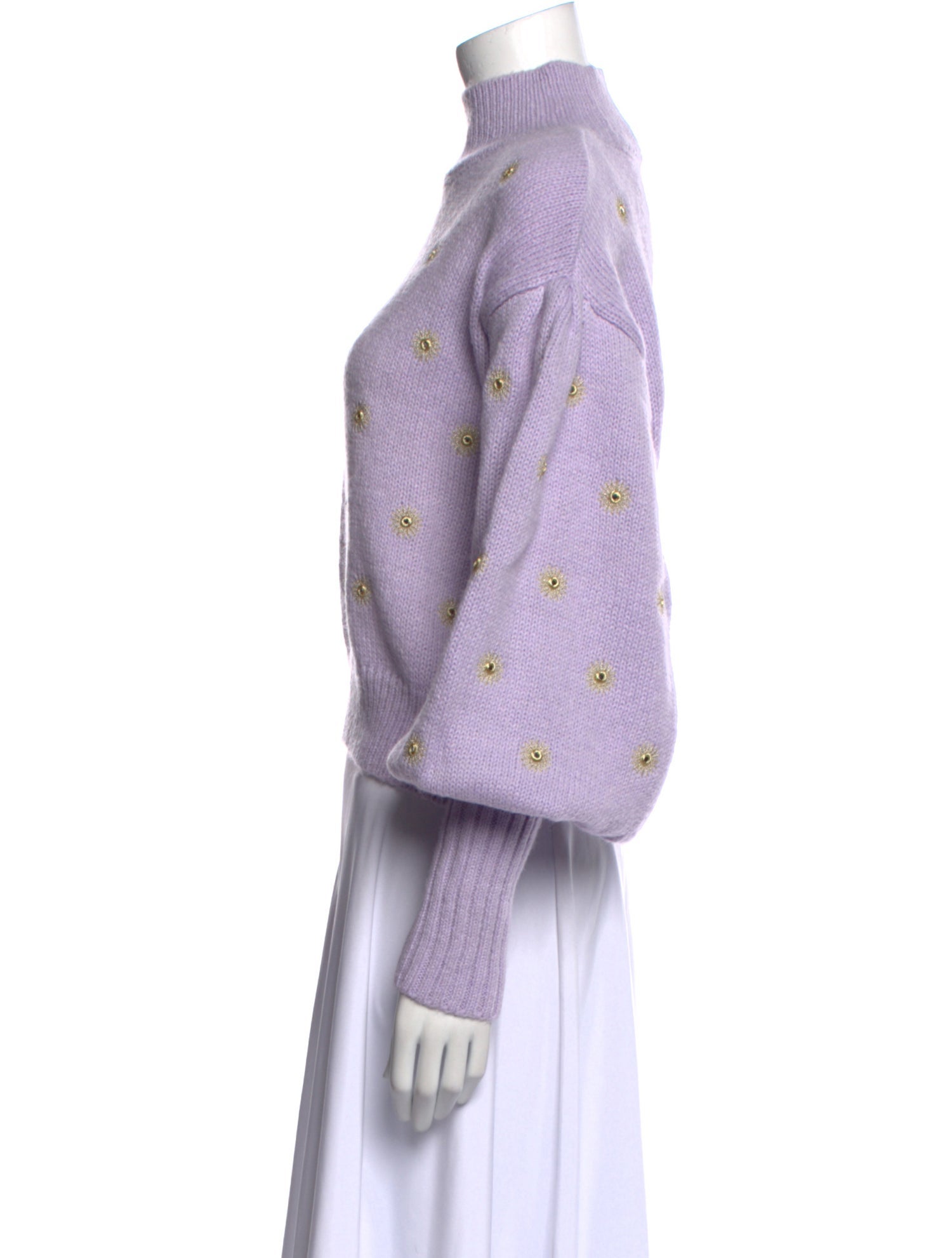 Farm Rio Printed Mock Neck Sweater