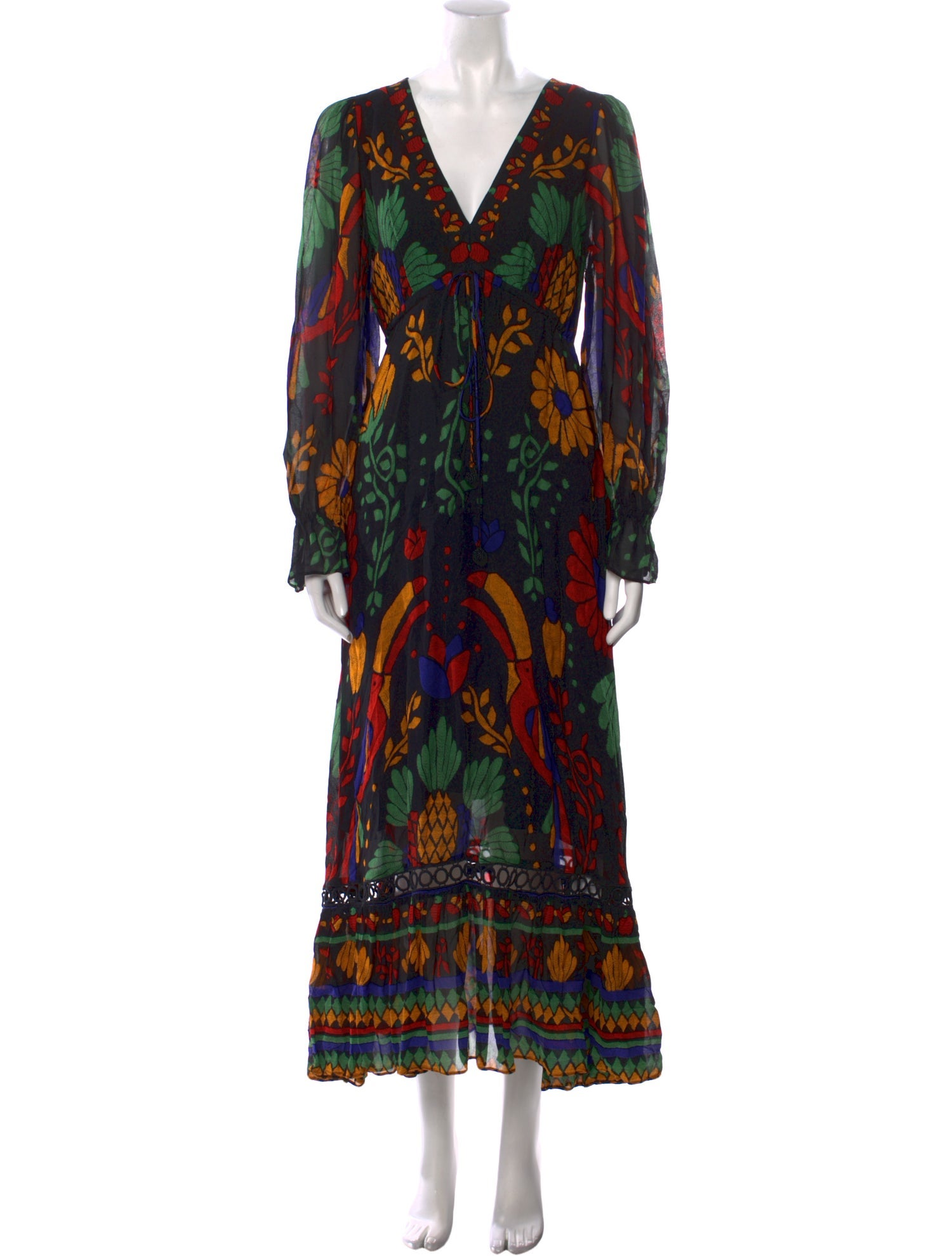 Farm Rio Printed Long Dress w/ Tags