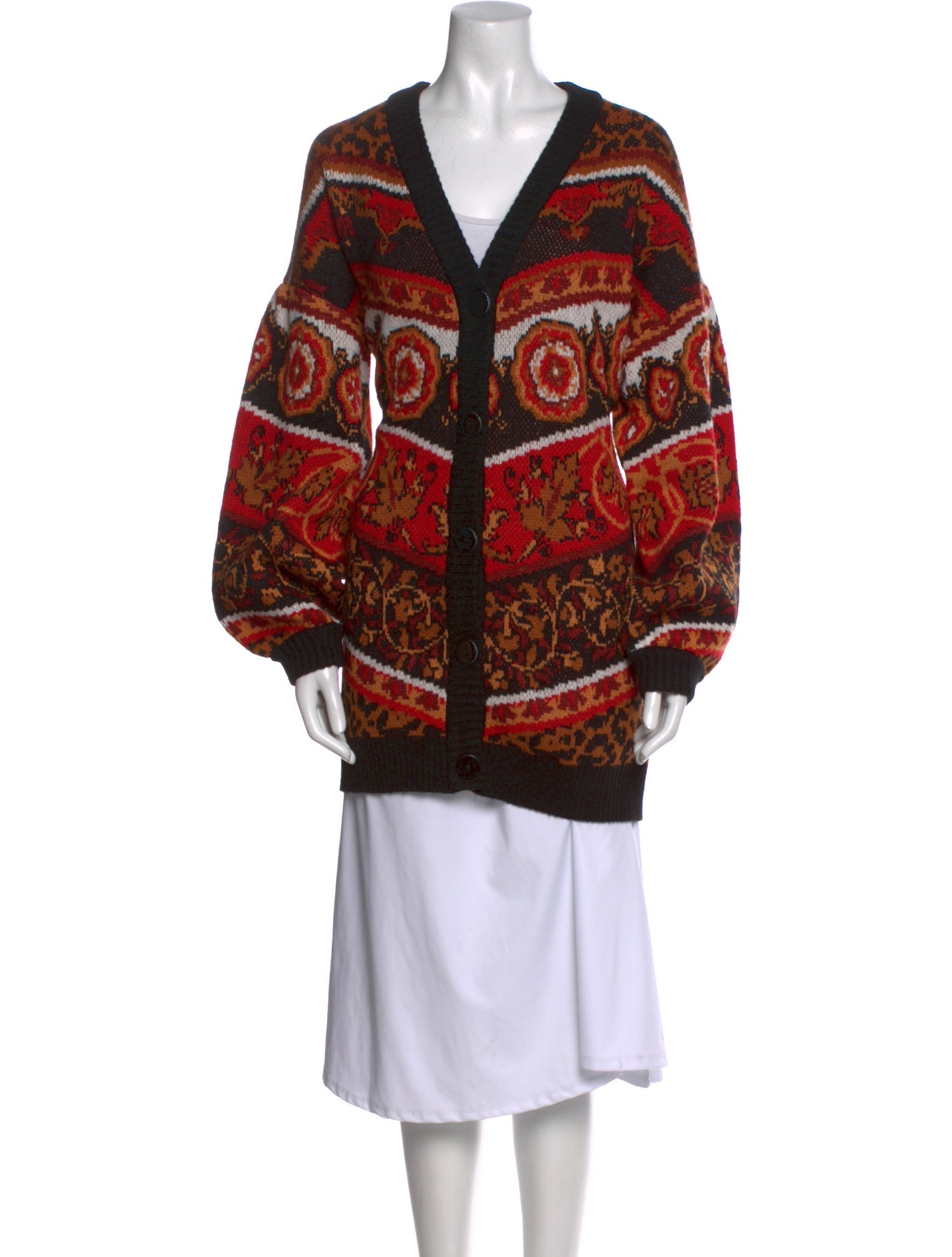 Farm Rio Printed V-Neck Sweater w/ Tags