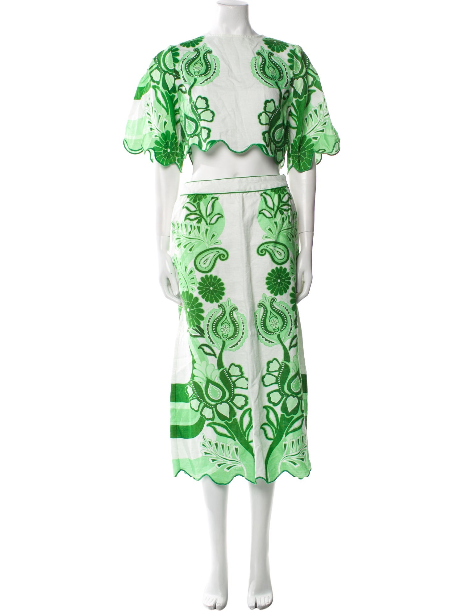 Farm Rio Linen Printed Skirt Set
