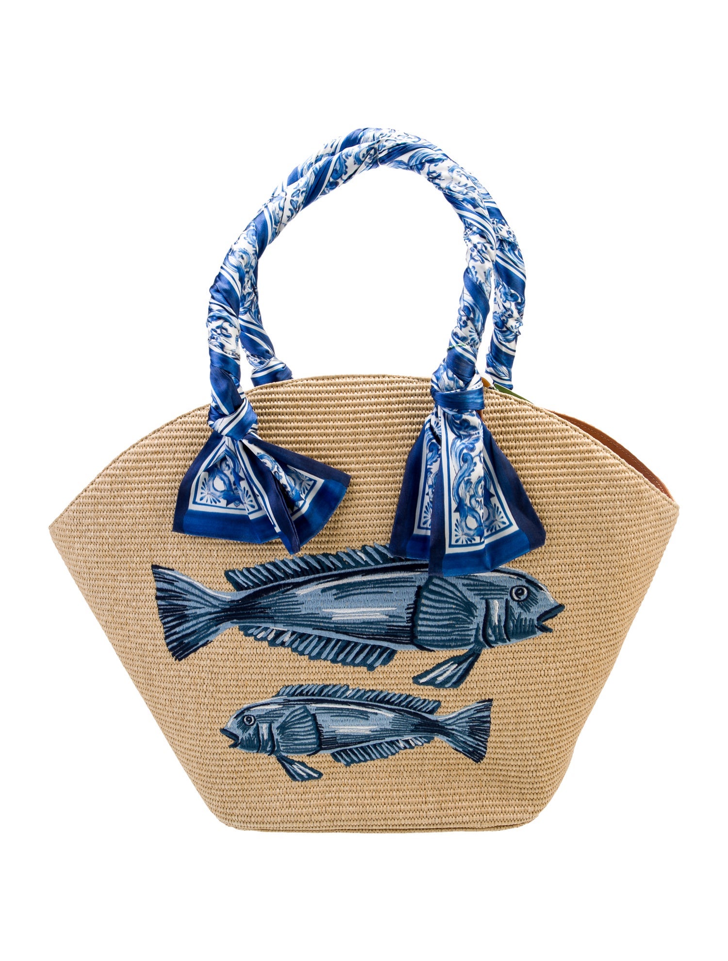 Farm Rio Raffia Bucket Bag w/ Tags