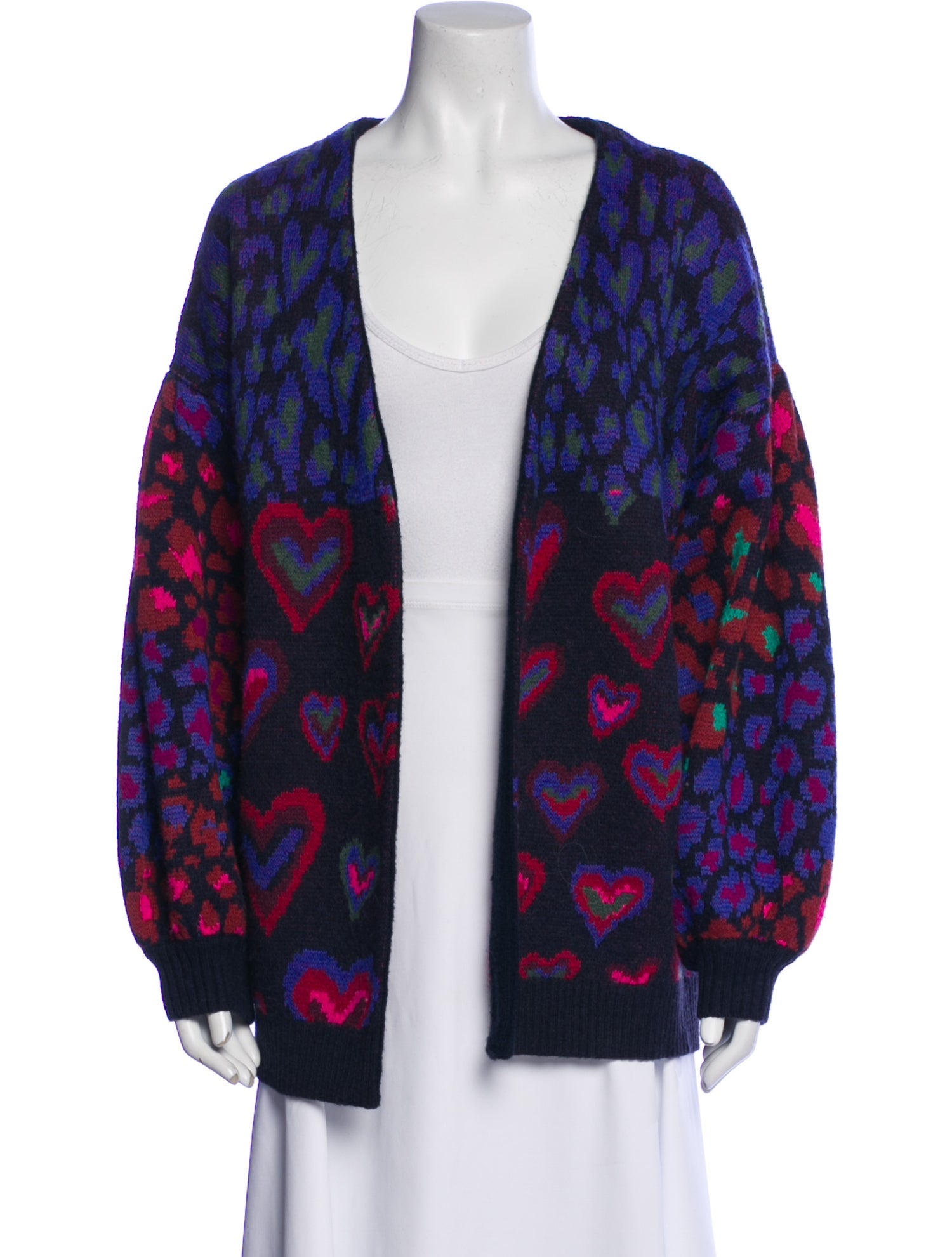 Farm Rio Printed Open Front Sweater