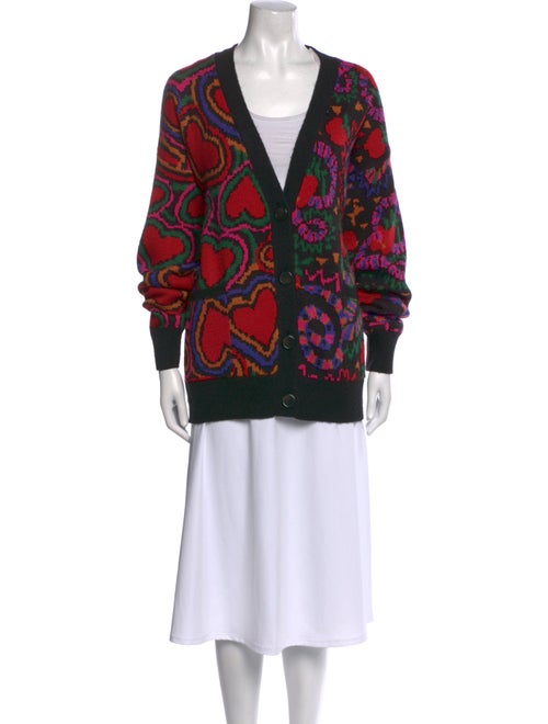 Farm Rio Printed V-Neck Sweater