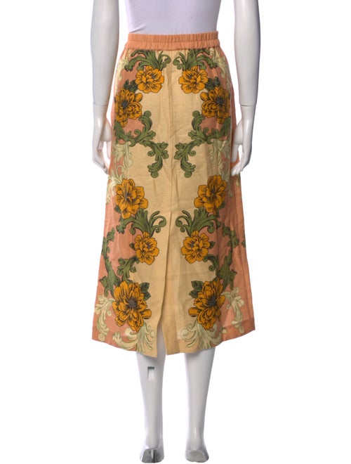 Farm Rio Linen Midi Length Skirt