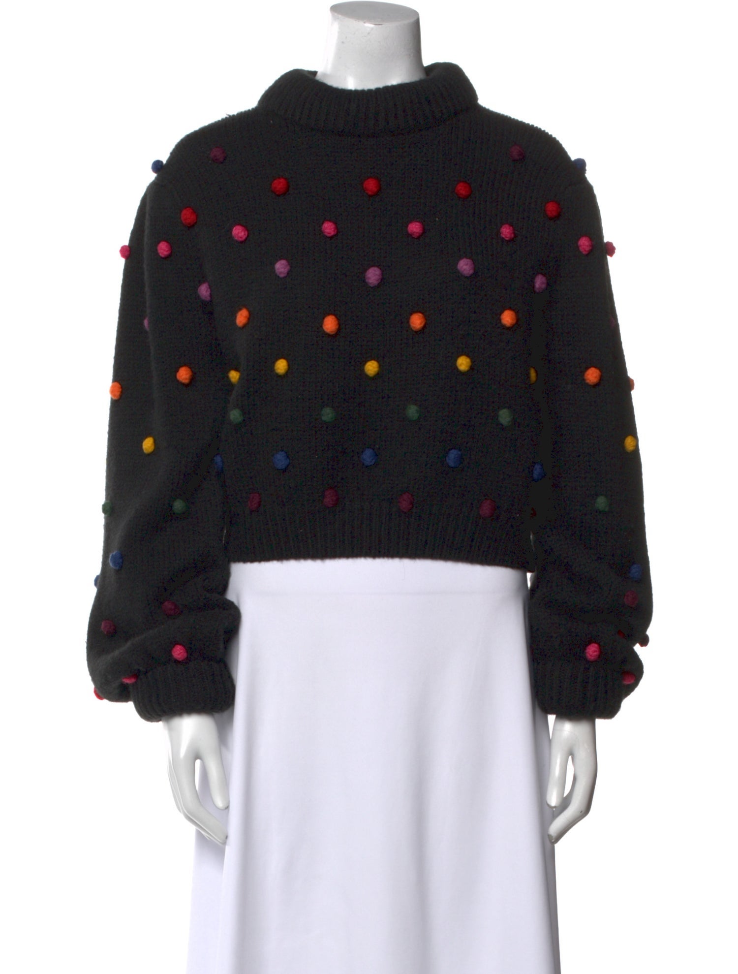 Farm Rio Printed Mock Neck Sweater