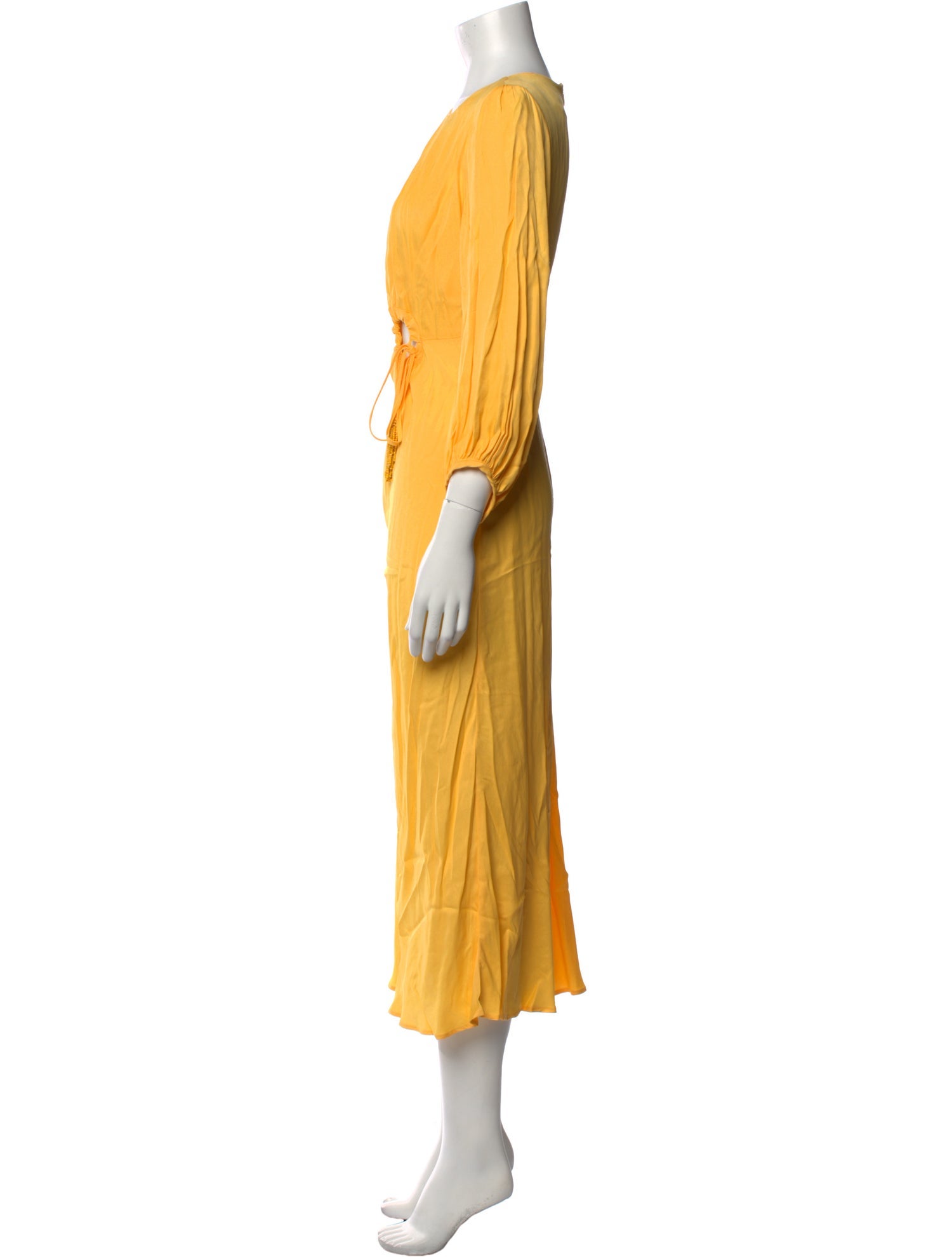 chinese dress ladies Yellow Cross Over Maxi Dress main image 1