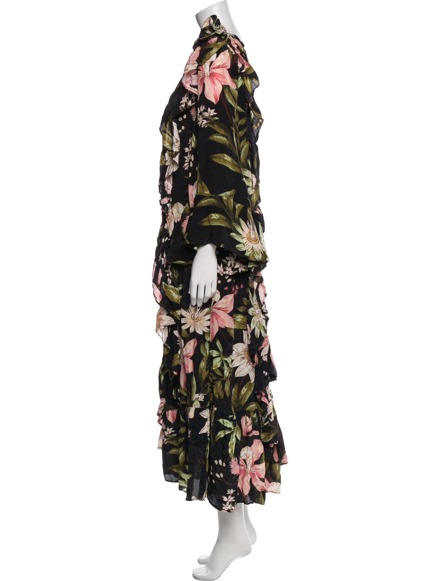 Farm Rio Floral Print Knee-Length Dress
