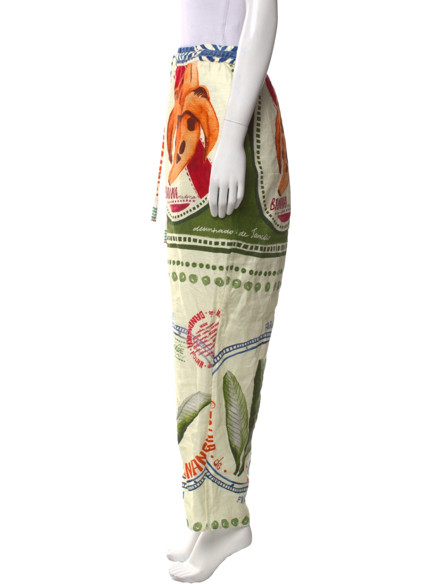 Farm Rio Linen Straight Leg Pants