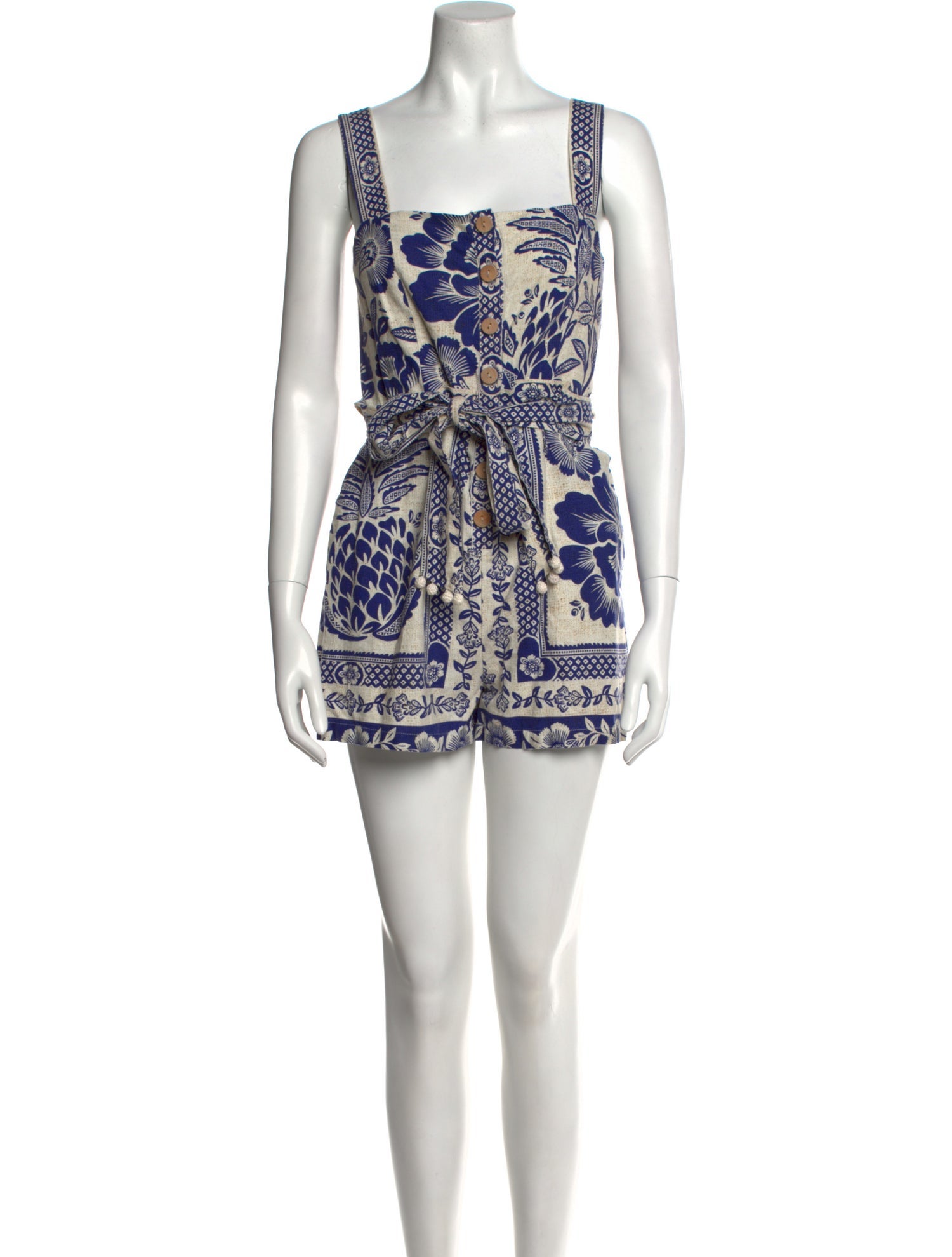 Farm Rio Linen Printed Romper