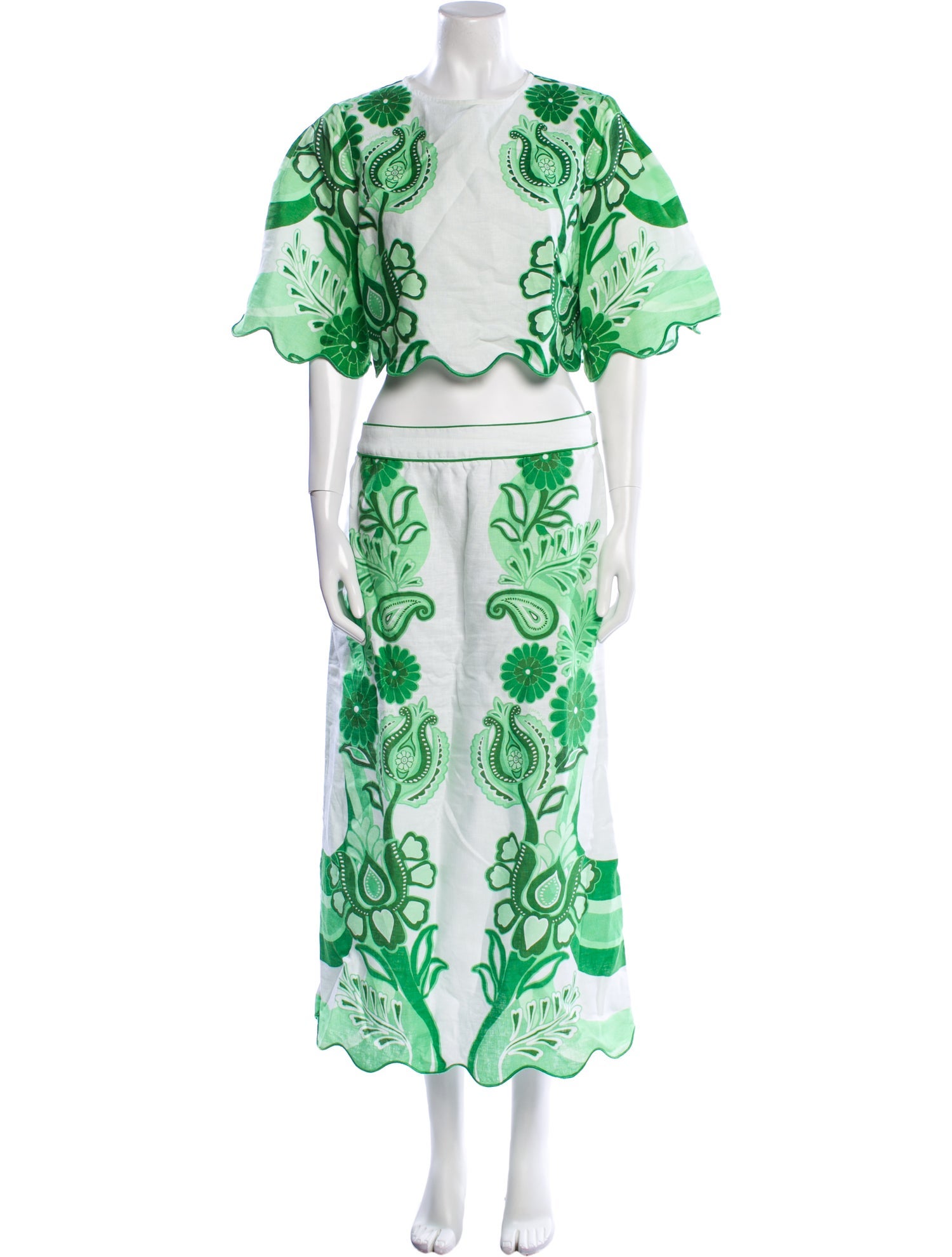 Farm Rio Linen Printed Skirt Set