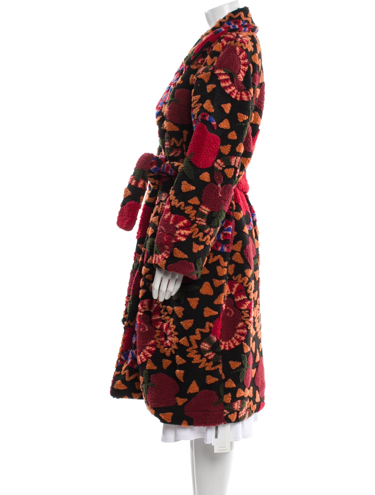 Farm Rio Floral Print Faux Fur Coat w/ Tags