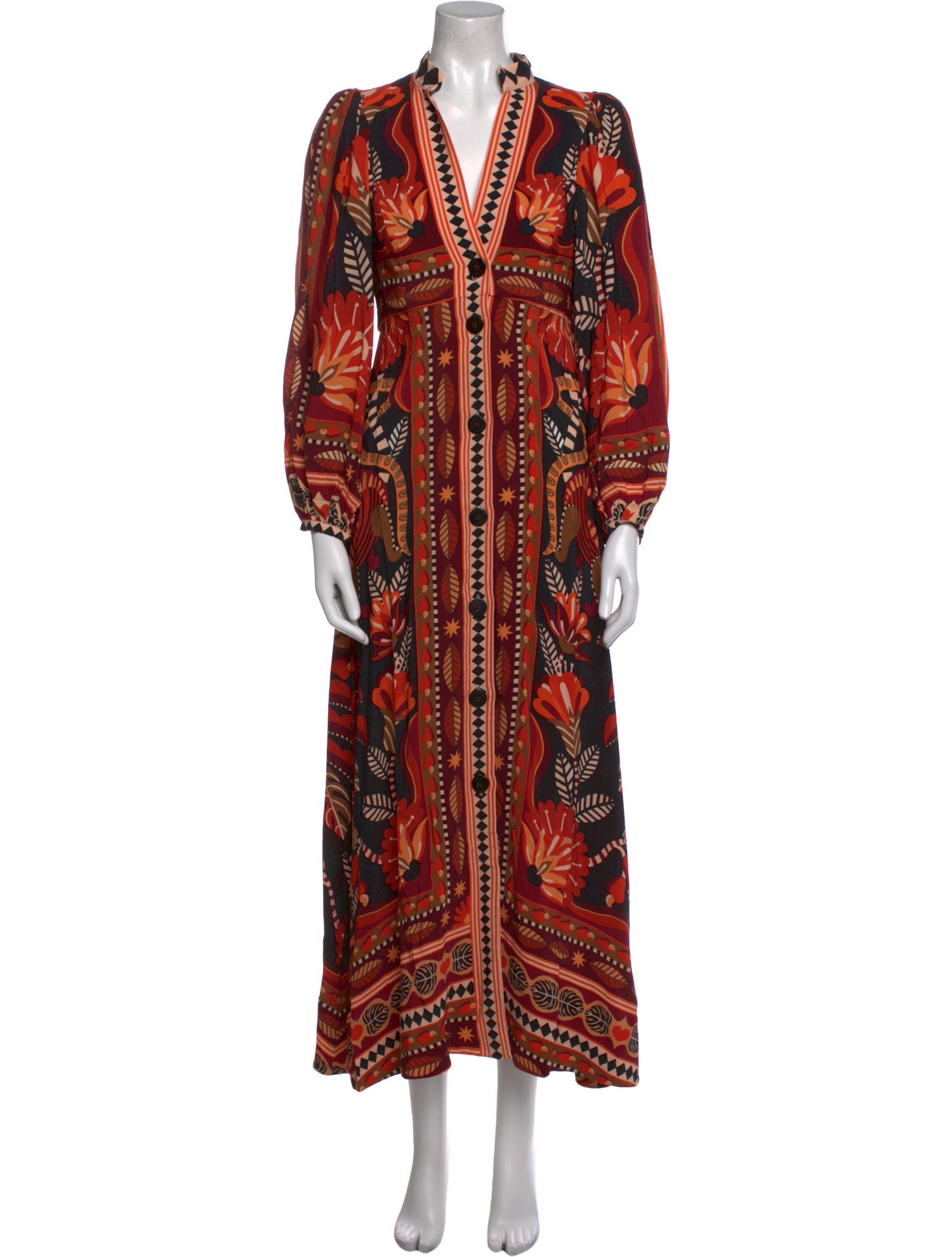 Farm Rio Floral Print Long Dress w/ Tags