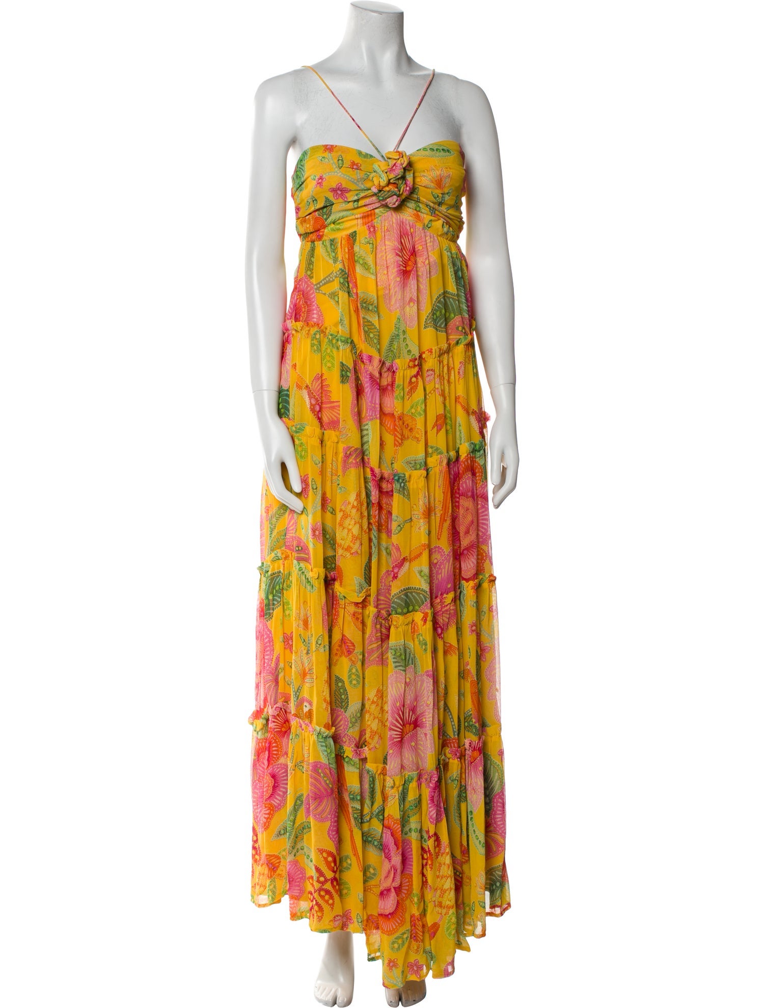 Farm Rio Floral Print Long Dress