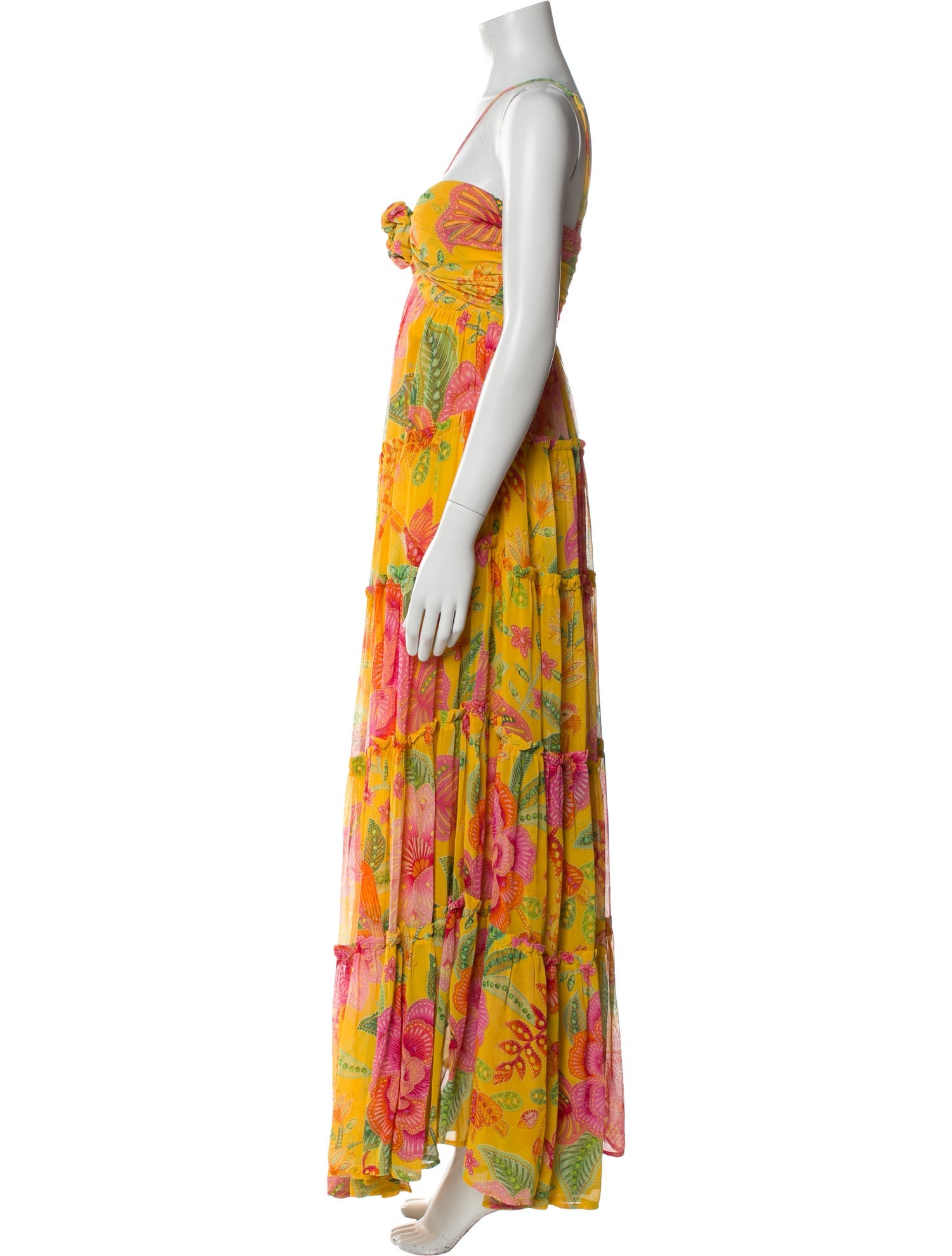 Farm Rio Floral Print Long Dress