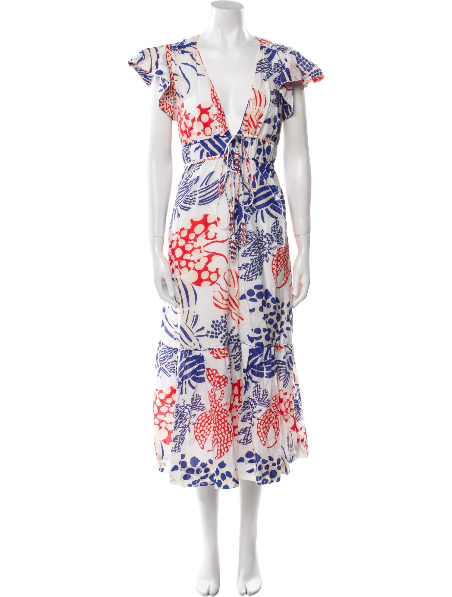 Farm Rio Floral Print Long Dress