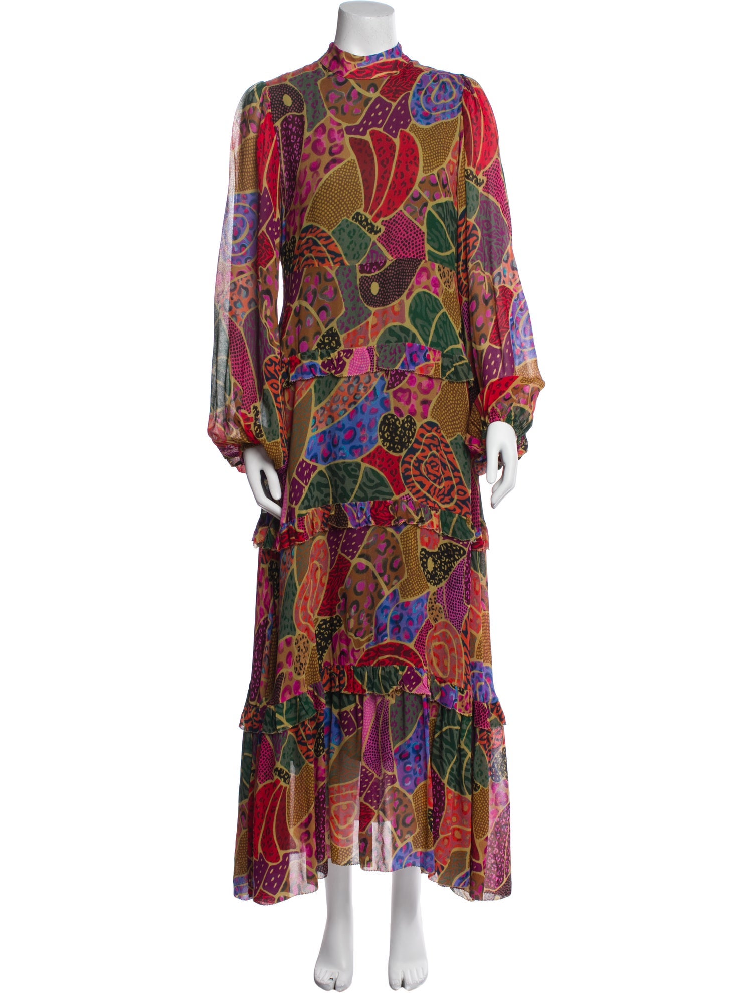 Farm Rio Floral Print Long Dress