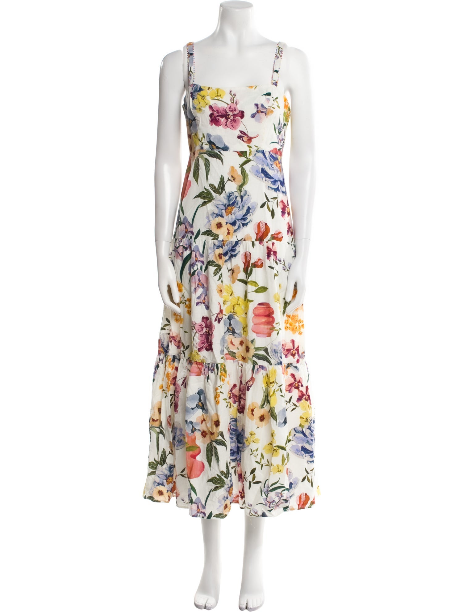 Farm Rio Floral Print Long Dress w/ Tags