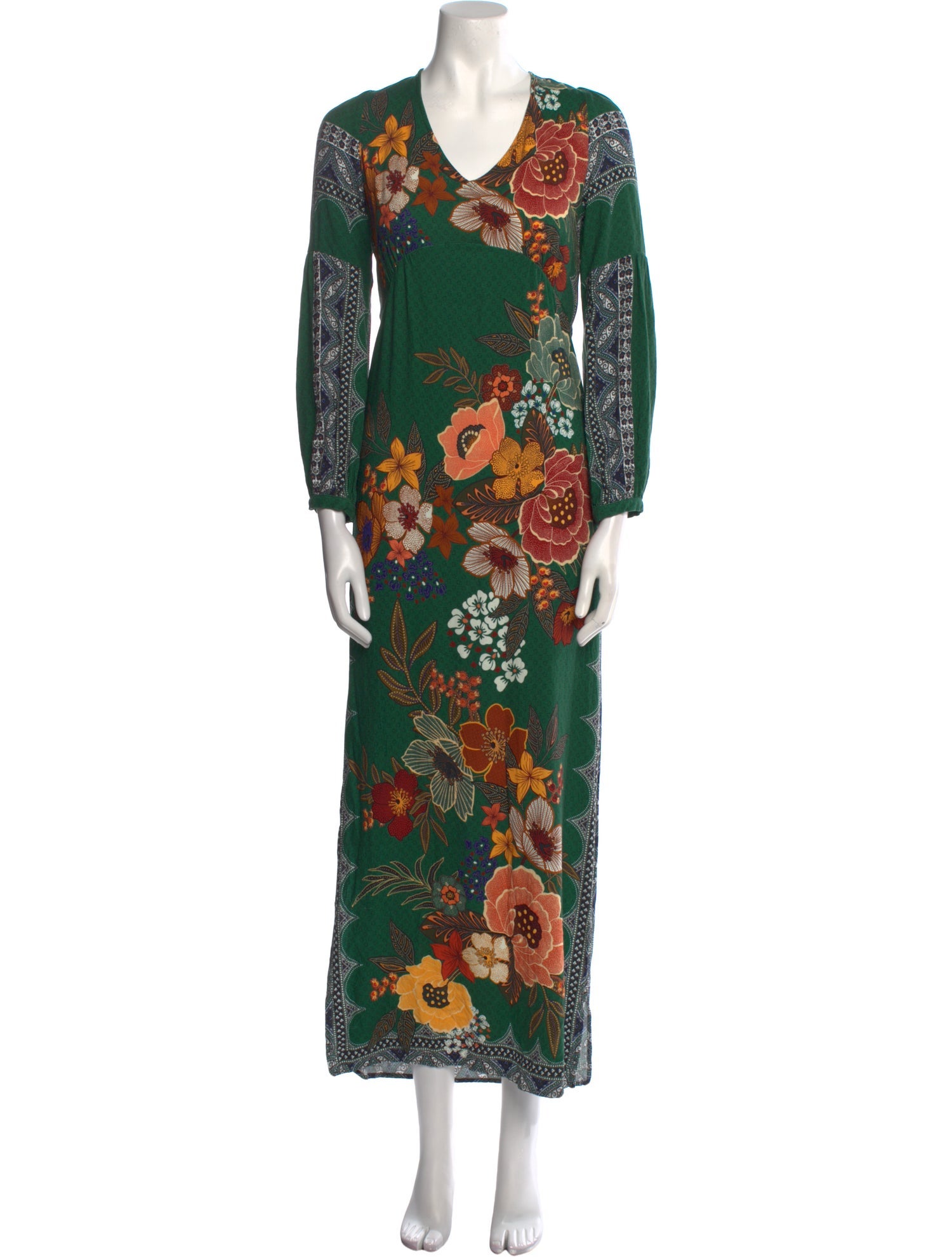 Farm Rio Floral Print Long Dress