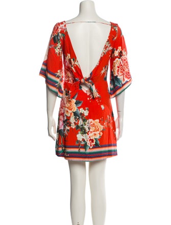 Farm Rio Floral Print Mini Dress