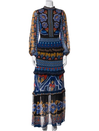 Farm Rio Printed Long Dress